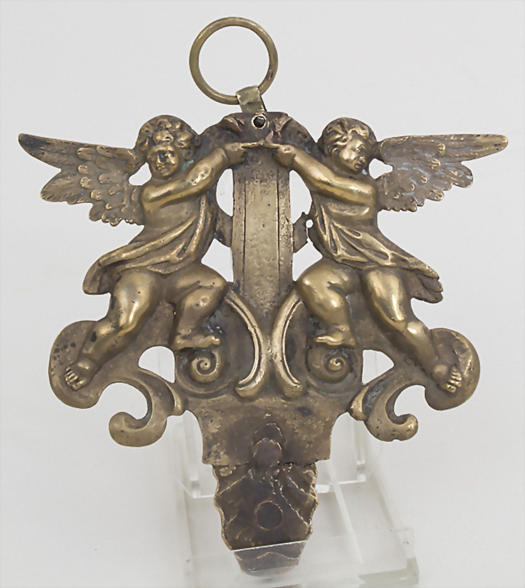 Wand-Applique mit Barock-Engeln / A wall plaque with a pair of baroque angel, 18. Jh.