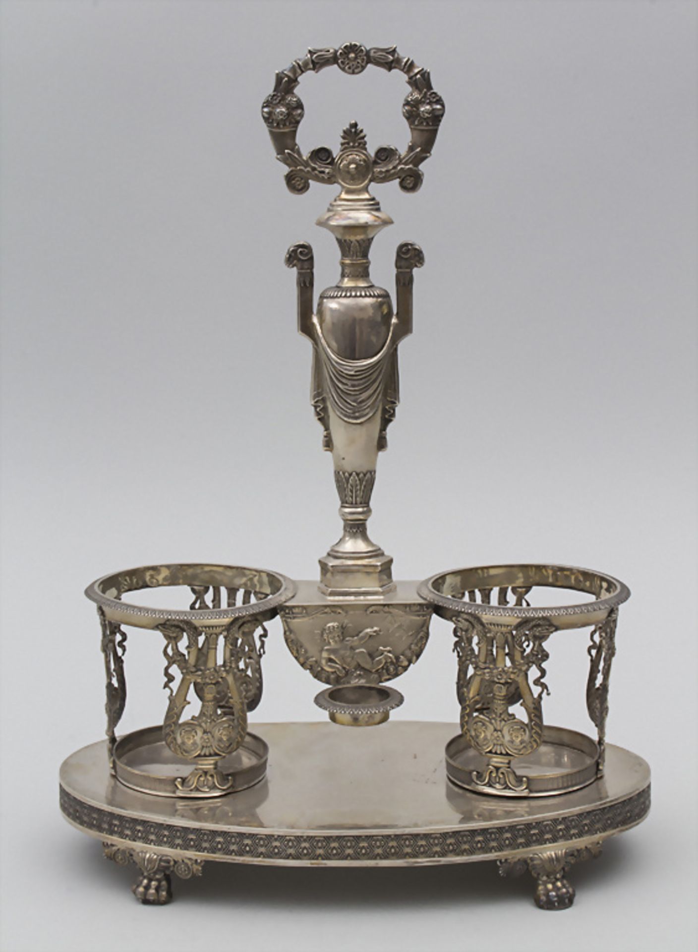 Empire Menage / An Empire silver cruet stand, Frankreich, 1819-1938 - Bild 3 aus 11