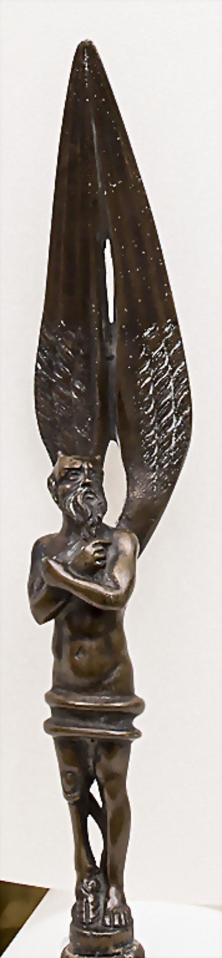 Bronze Brieföffner mit Teufels-Skulptur / A bronze letter opener with the sculpture of a devil ... - Bild 3 aus 3