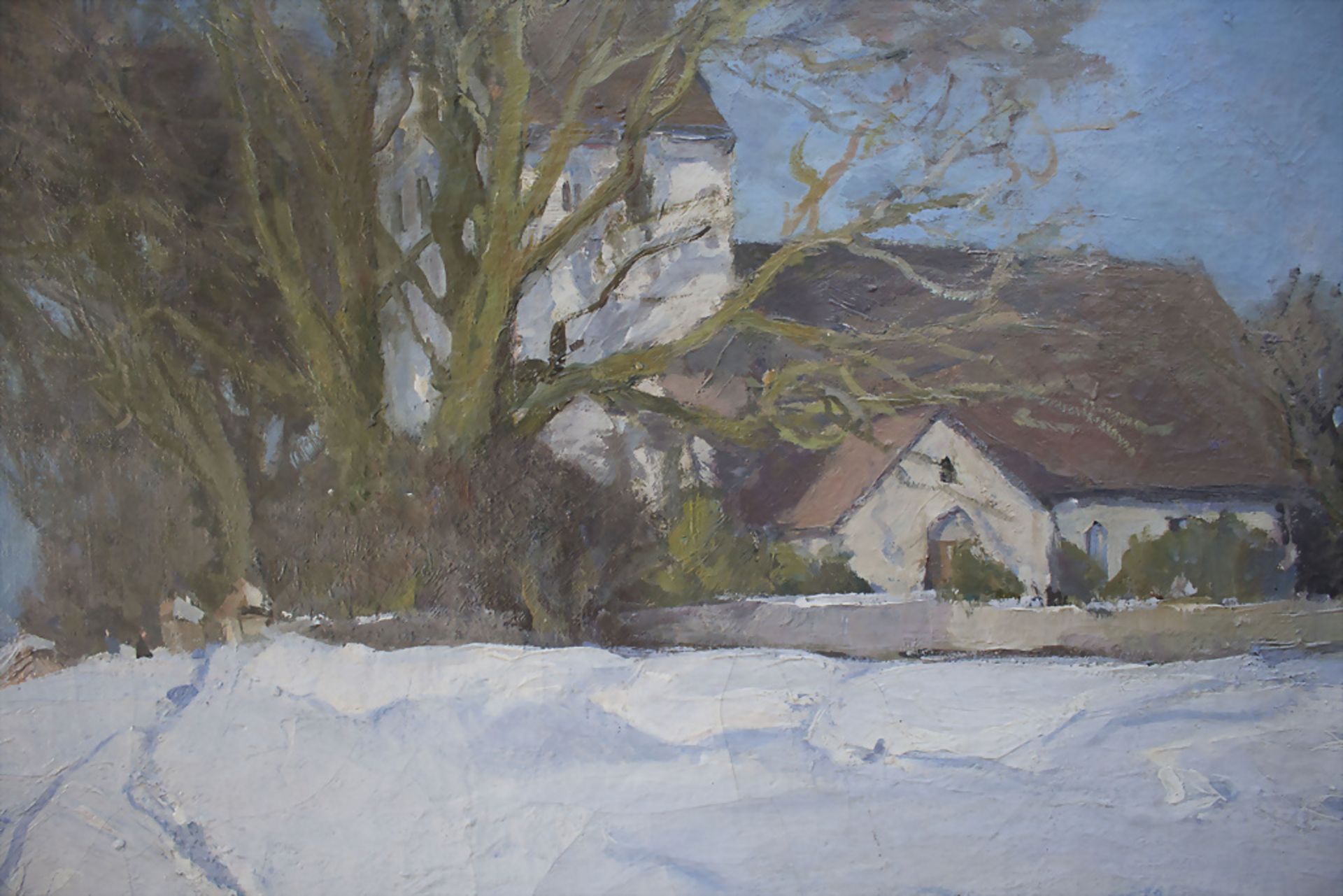 Aage BERNHARD-FREDERIKSEN (1883-1963), 'Schneelandschaft mit Kirche' / 'Snowy landscape with ... - Image 2 of 4