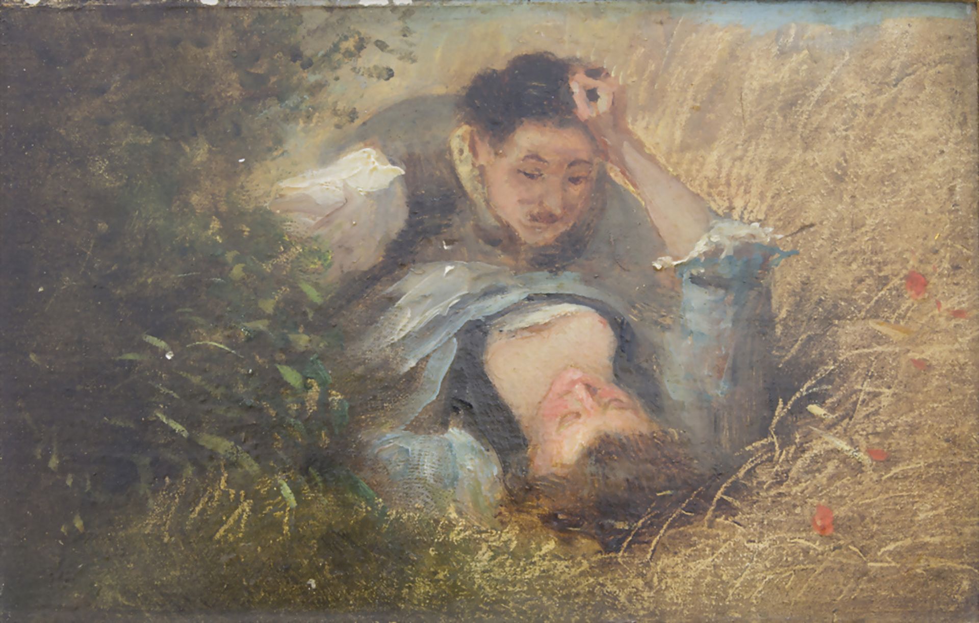 Künstler des 19. Jh., 'Schäferstündchen' / 'Lovers in the field'