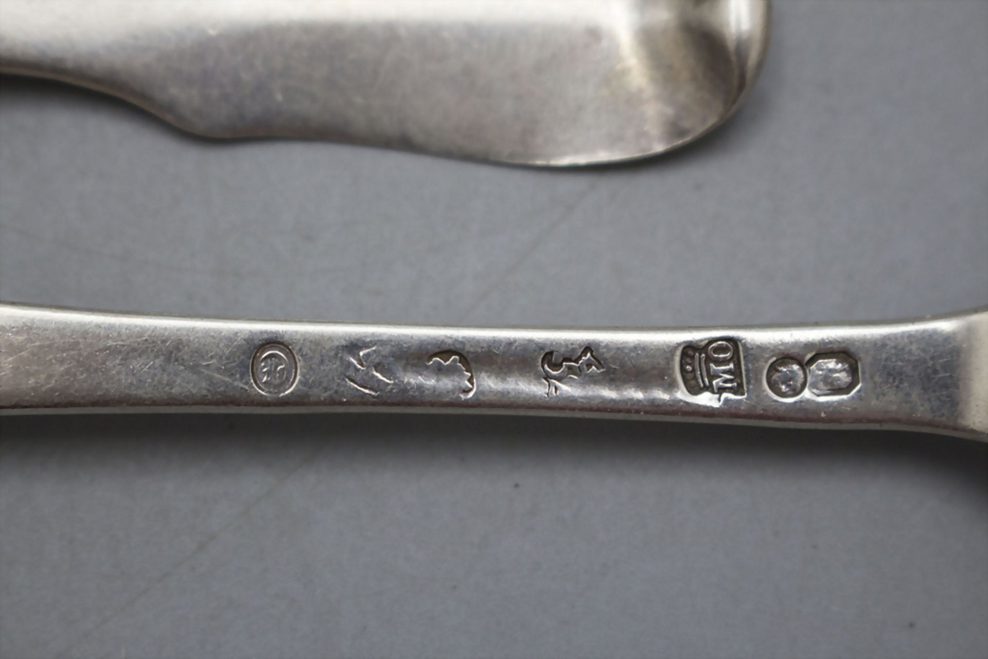 12 tlg. Barock Besteck / 12 pieces of Baroque silver cutlery, Belgien/Belgium, um 1752 - Image 2 of 3