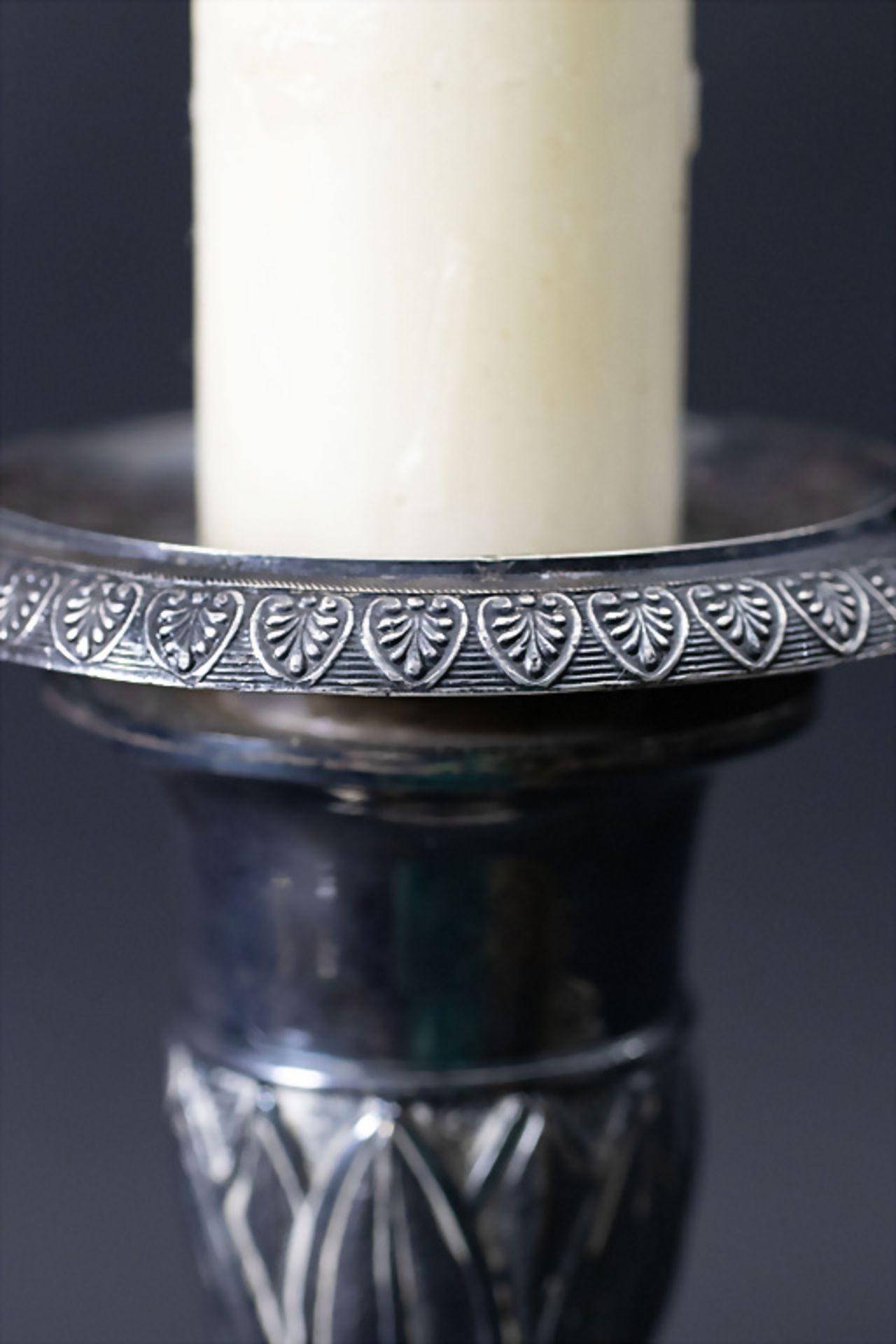 Empire Kerzenleuchter / An Empire silver candlestick, Pierre Jacques Meurice, Paris, 1806-1809 - Bild 4 aus 8