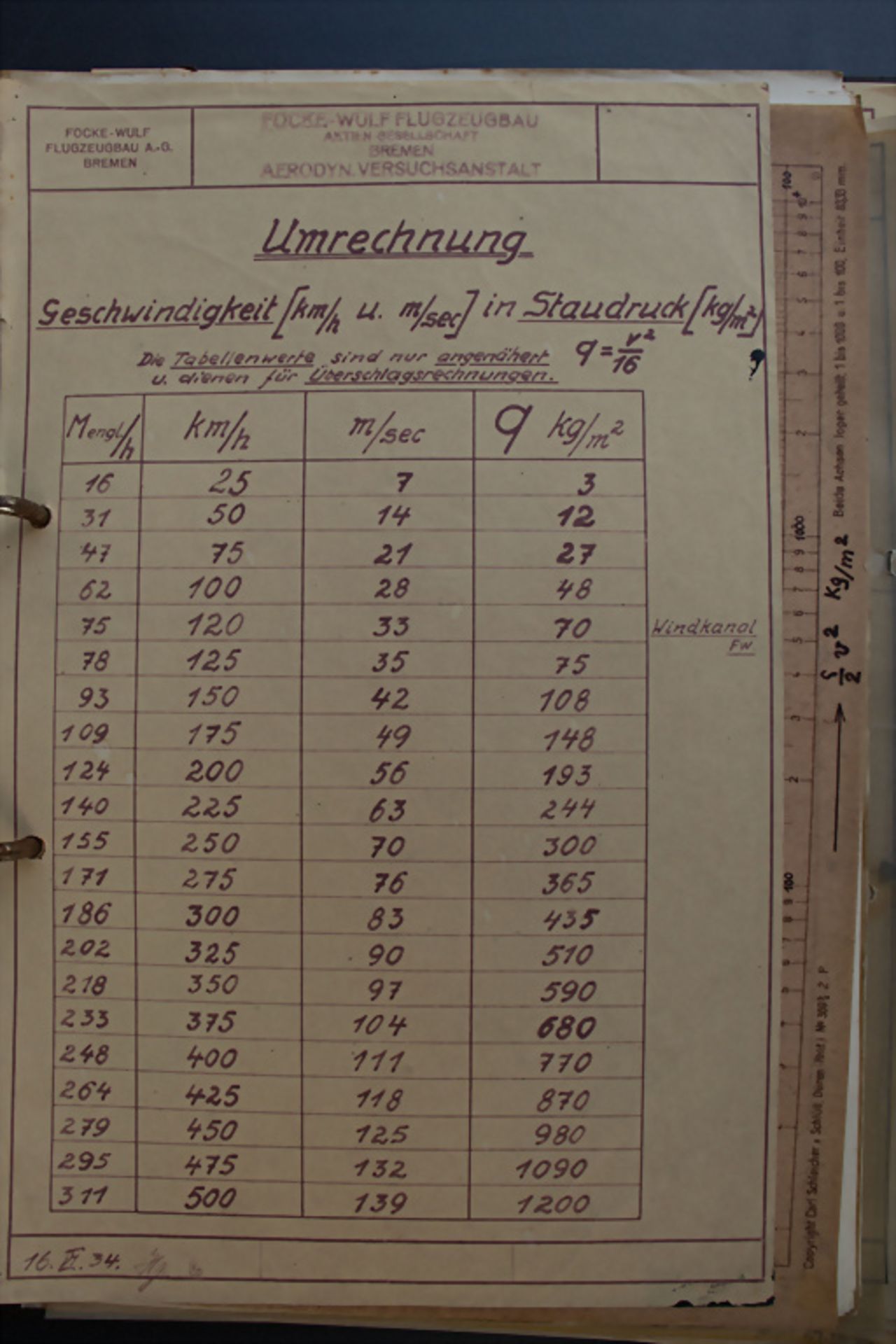 Ordner Konstruktionsunterlagen Focke-Wulf Flugzeugbau GmbH Bremen, Drittes Reich - Image 9 of 11