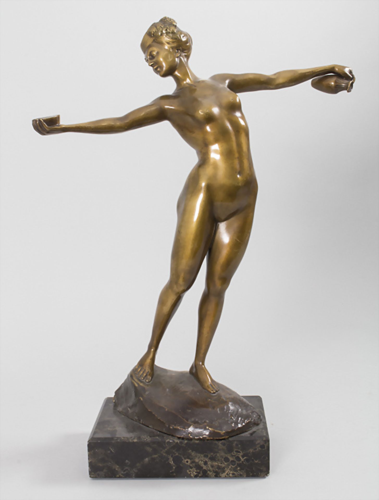 Artur Imanuel Löwental (Wien 1879-1964 Berlin), Jugendstil Bronze 'Weiblicher Akt' / An Art ... - Image 4 of 10