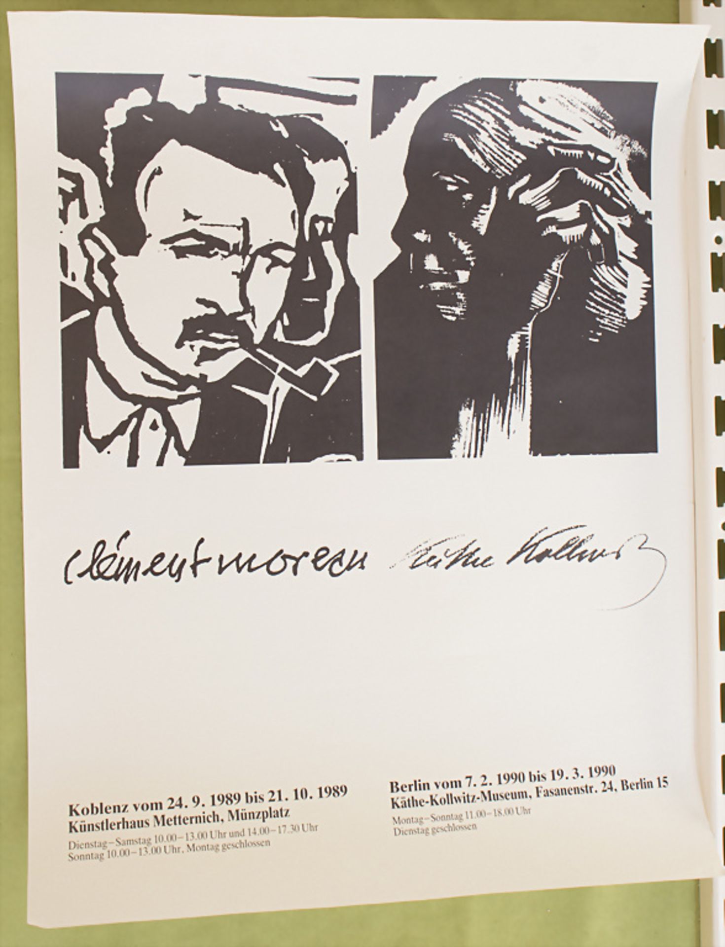 Käthe Kollwitz (1867-1945), Clément Moreau, Ausstellungsplakat Koblenz/Berlin, 1989/1990