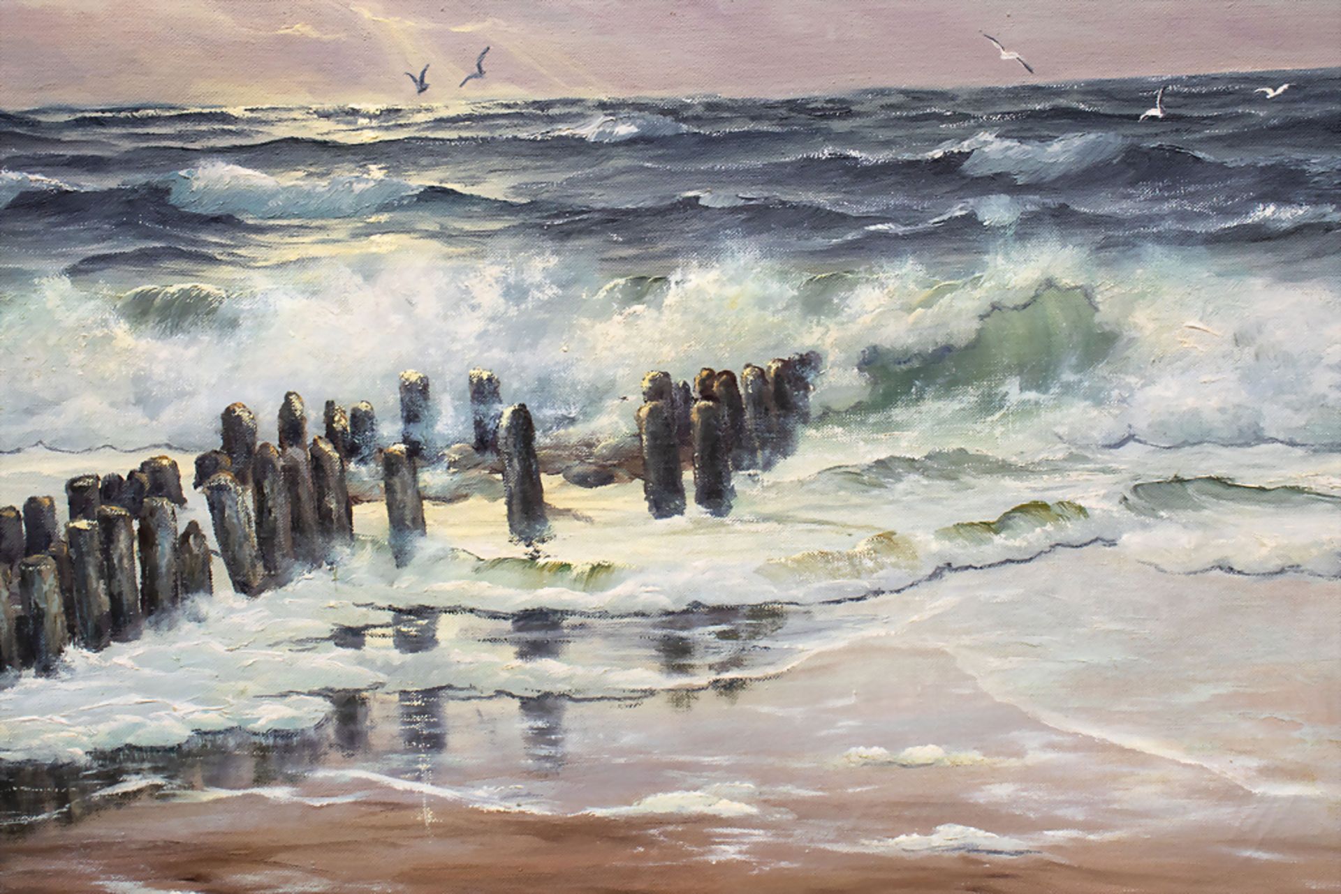 Helmut MARTINSEN (1903-1982), 'Strandszene auf Sylt' / 'A beach scene on Sylt', 20. Jh. - Bild 4 aus 9