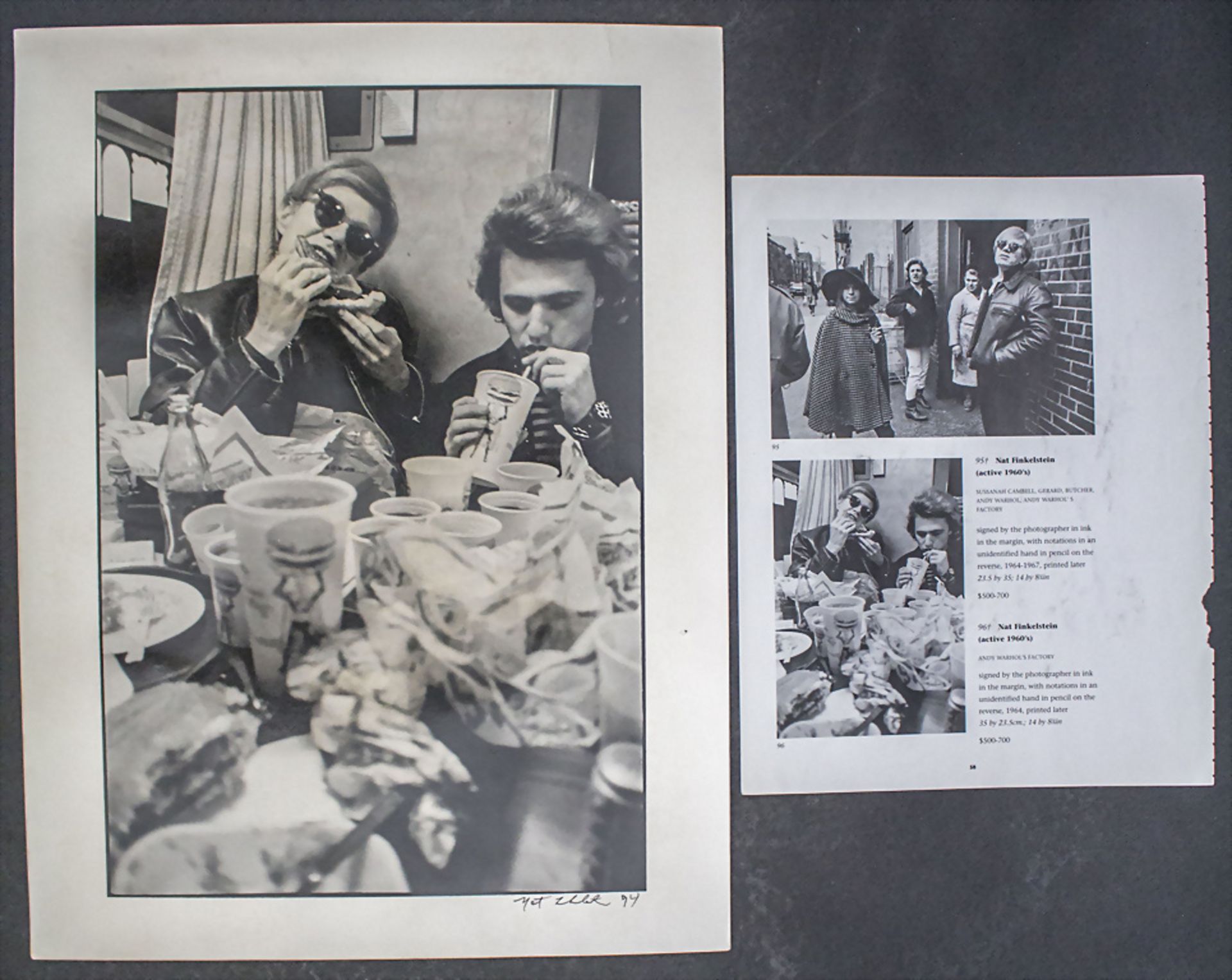 Nat Finkelstein (1933-2000), 'Fotografie von Andy Warhol in einem Schnellrestaurant', 1964