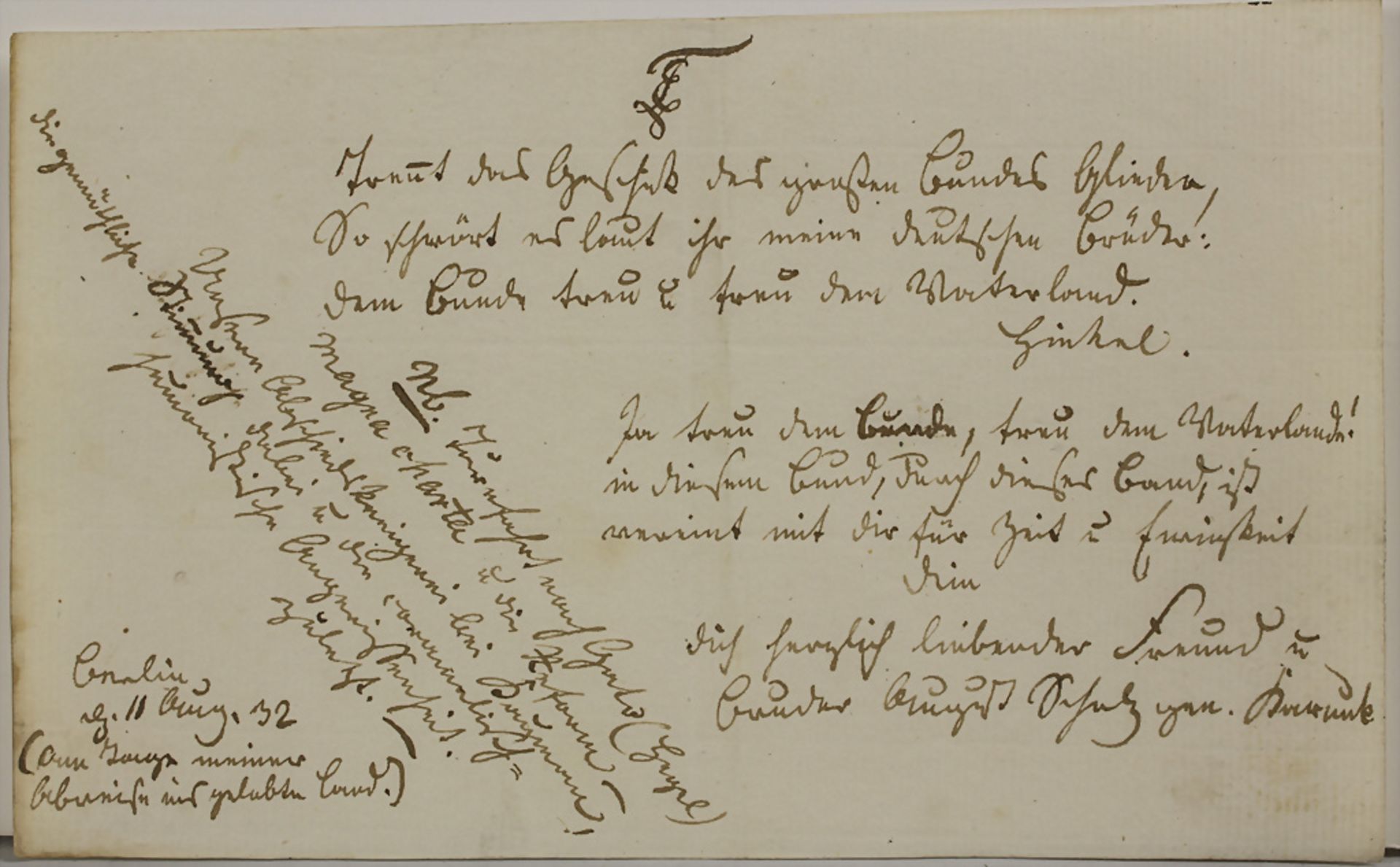 Konvolut aus 31 Stammbuchblättern der Frankonia-Verbindung, Bernburg, um 1820 - Image 19 of 25
