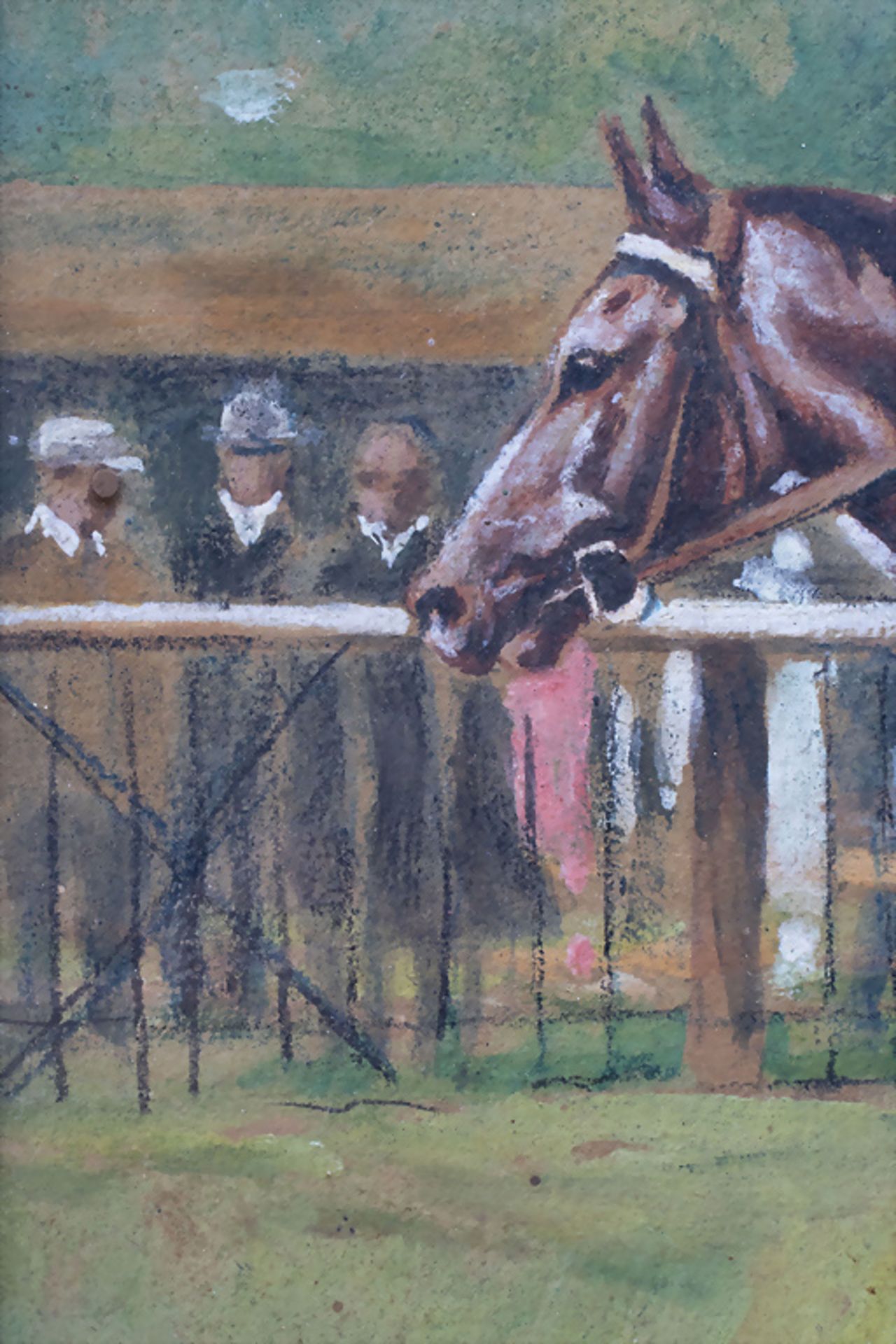 Künstler des 20. Jh., 'Jockey Reiter mit Pferd' / 'A jockey with horse' - Bild 6 aus 9