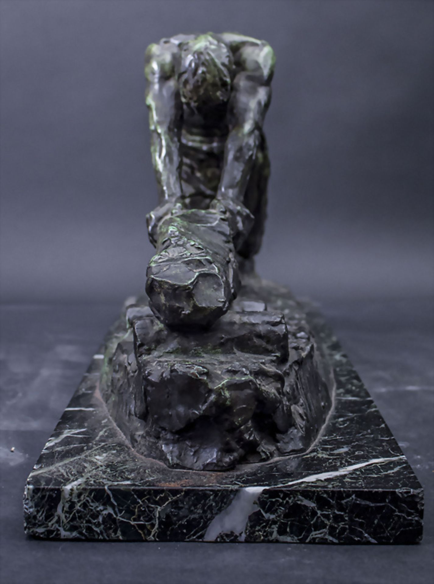 Victor DEMANET (1895-1964), Bronzeplastik 'Muskulöser Arbeiter im Steinbruch', Frankreich / ... - Bild 3 aus 8