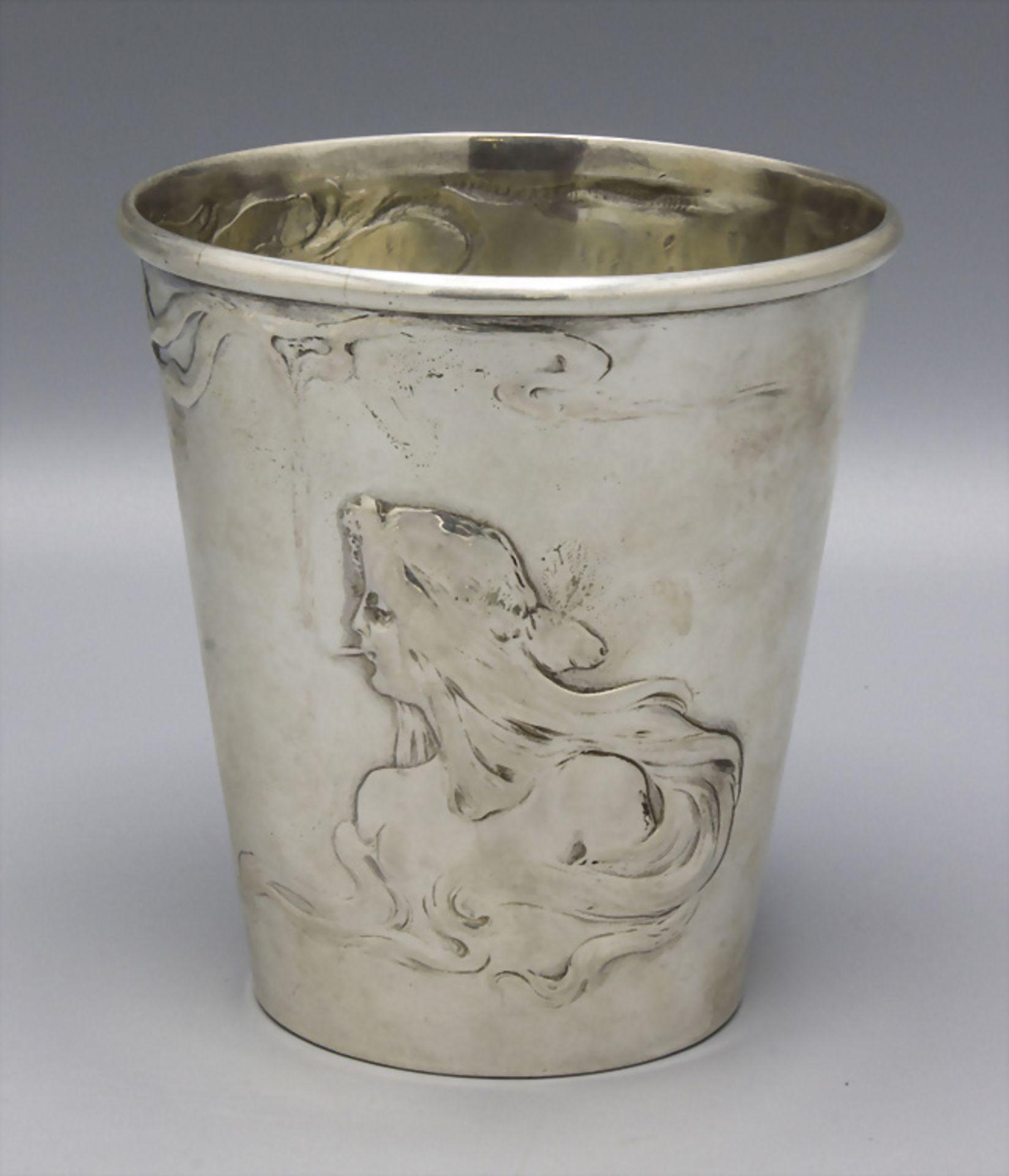 Jugendstil Becher / An Art Nouveau silver beaker, Wien, um 1900