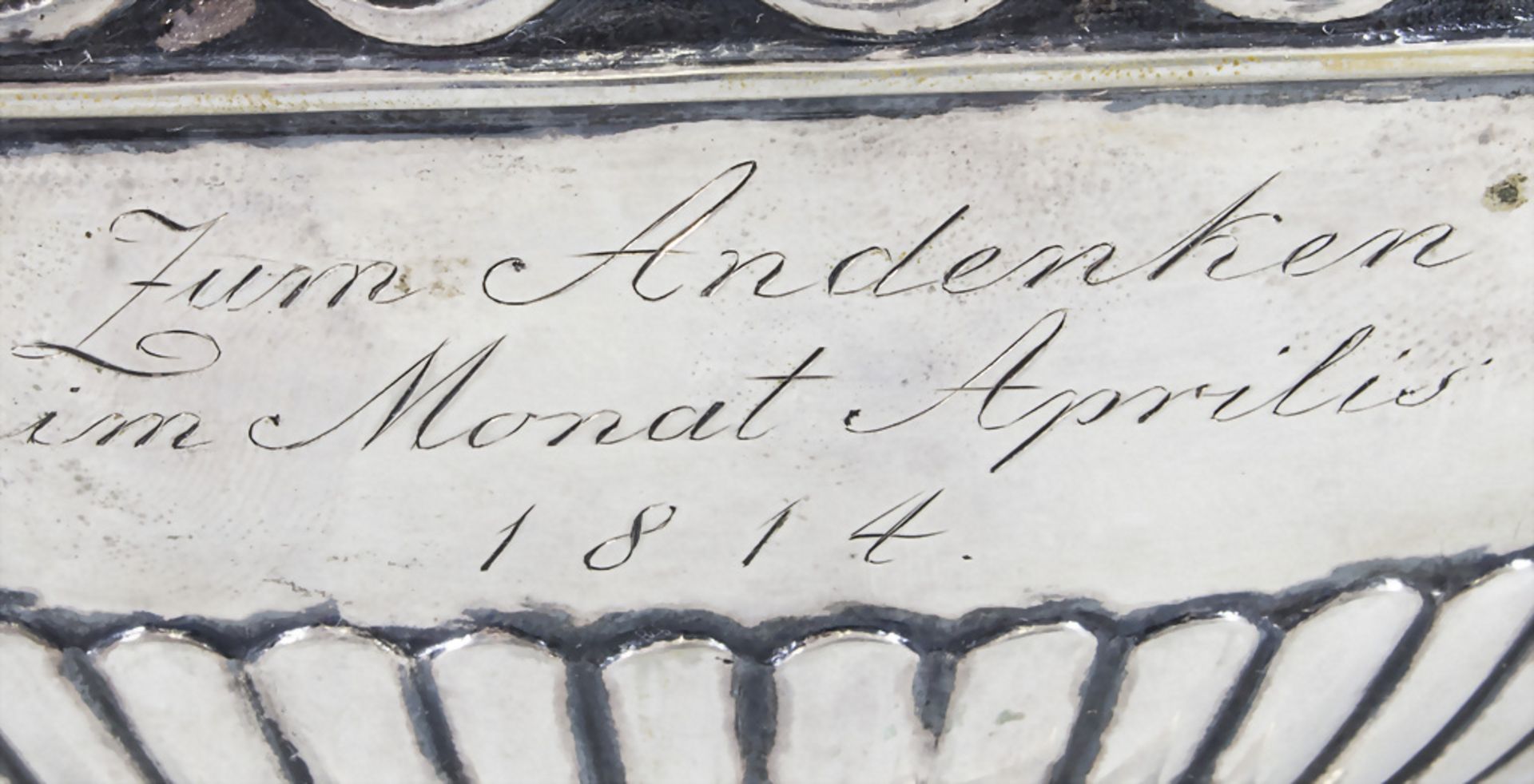 Konfekt Anbietschale / A silver footed compote, wohl Johann Gottlieb Jaeckel, Leipzig, um 1814 - Image 7 of 9