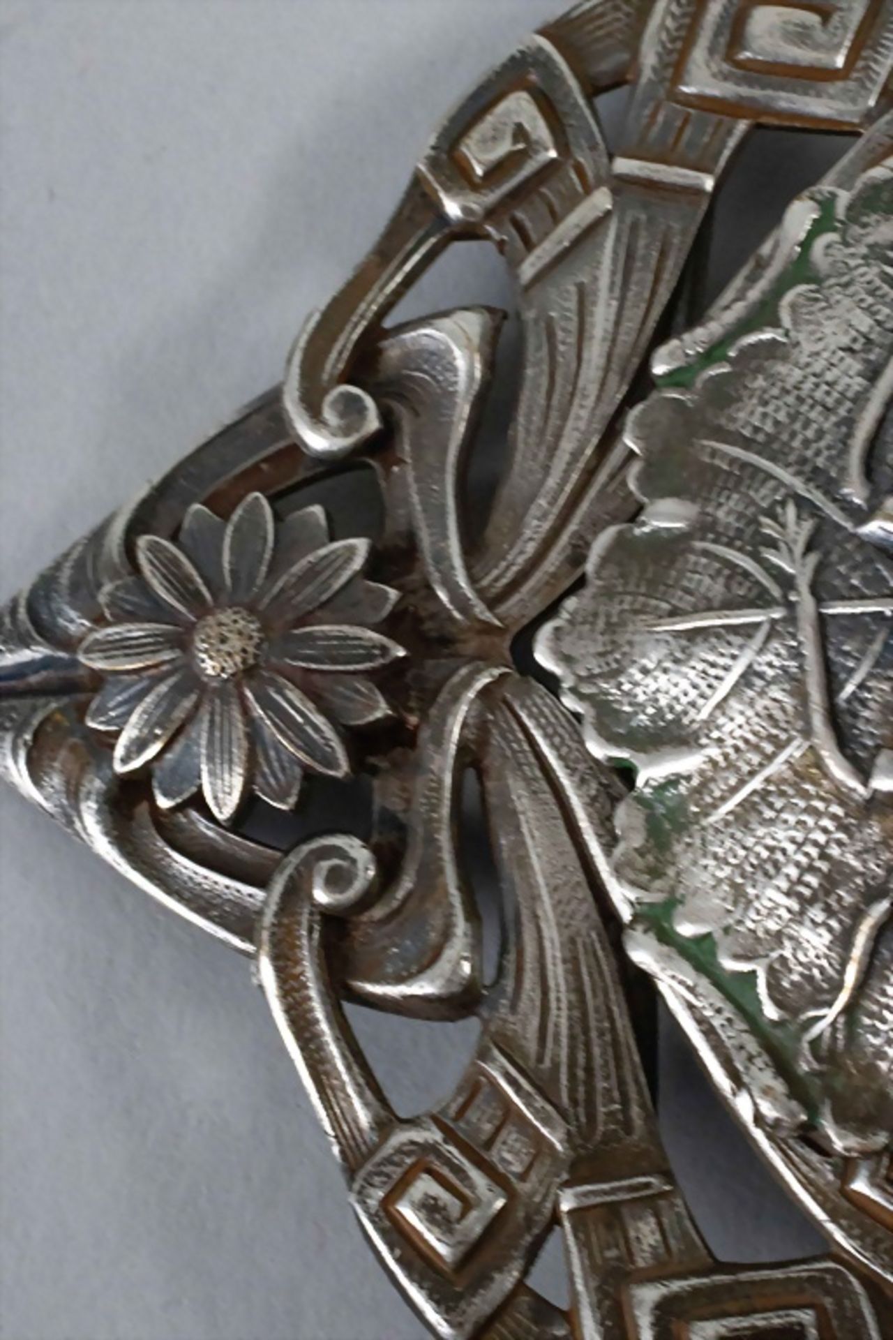 Jugendstil Gürtelschnalle / A belt buckle, Frankreich, um 1905 - Image 4 of 4