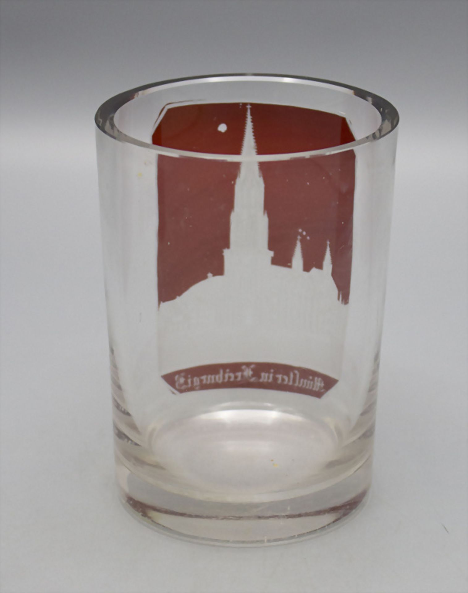 Ansichtenbecher 'Münster in Freiburg i.B.' / A glass beaker with view of Freiburg, deutsch, um 1860 - Bild 2 aus 4