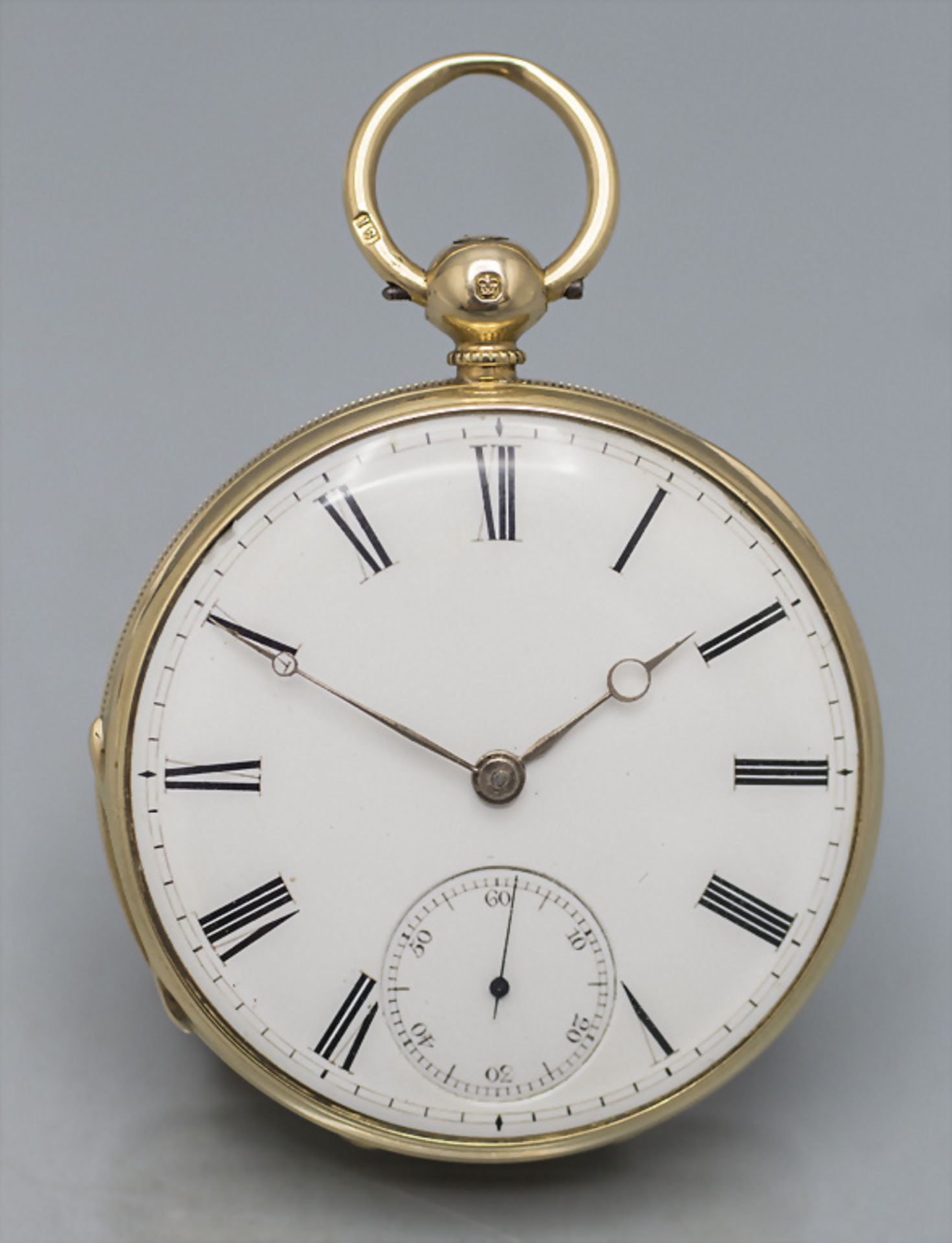 Offene Taschenuhr / An 18 ct gold pocket watch, Geo. Jamieson, Aberdeen, um 1820