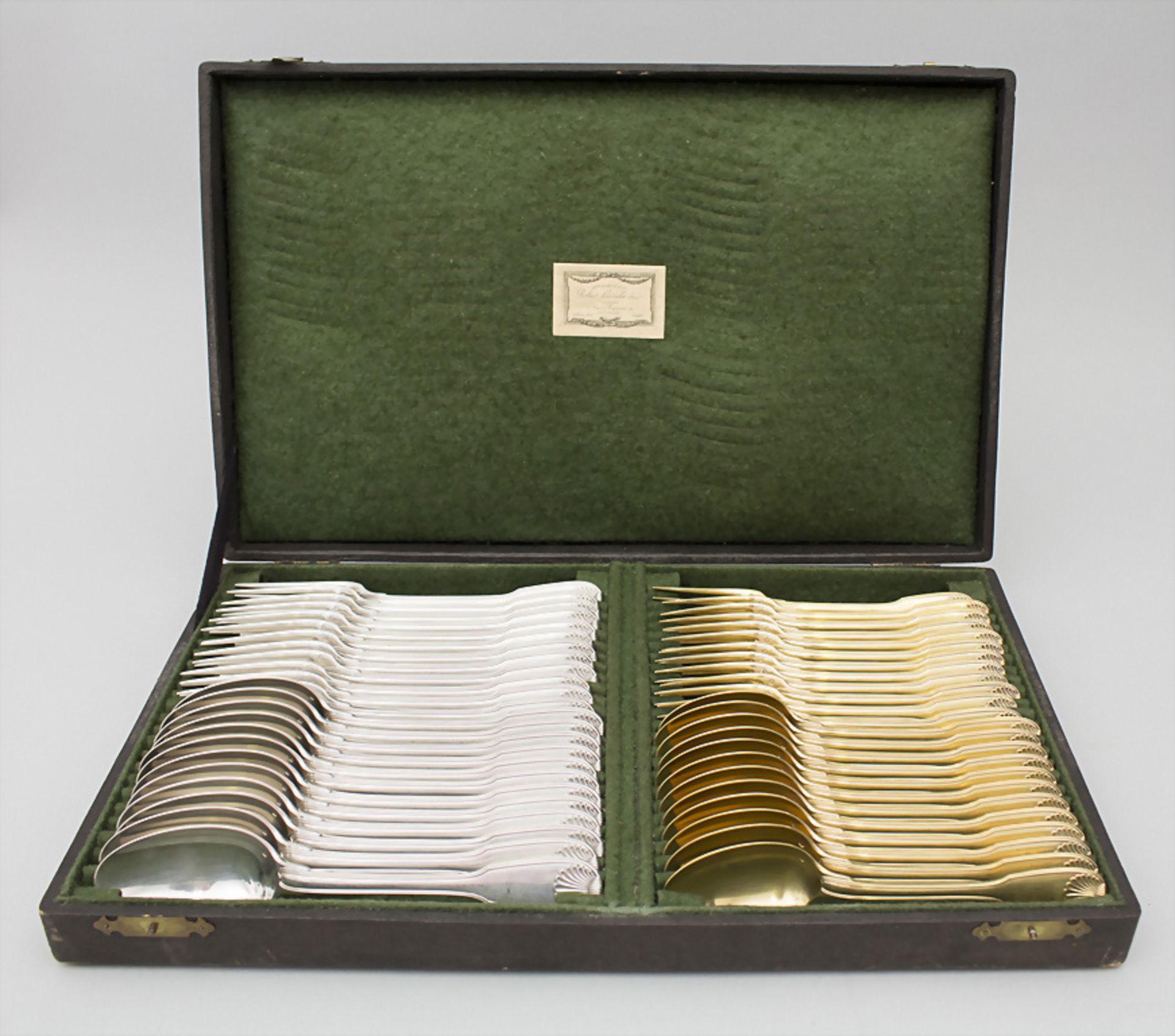 48 tlg. Silberbesteck / A set of 48 silver cutlery, Robert Linzeler, Paris, nach 1897 - Image 10 of 11