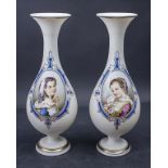 Paar Biedermeier Glasvasen / A pair of Biedermeier glass vases, um 1860
