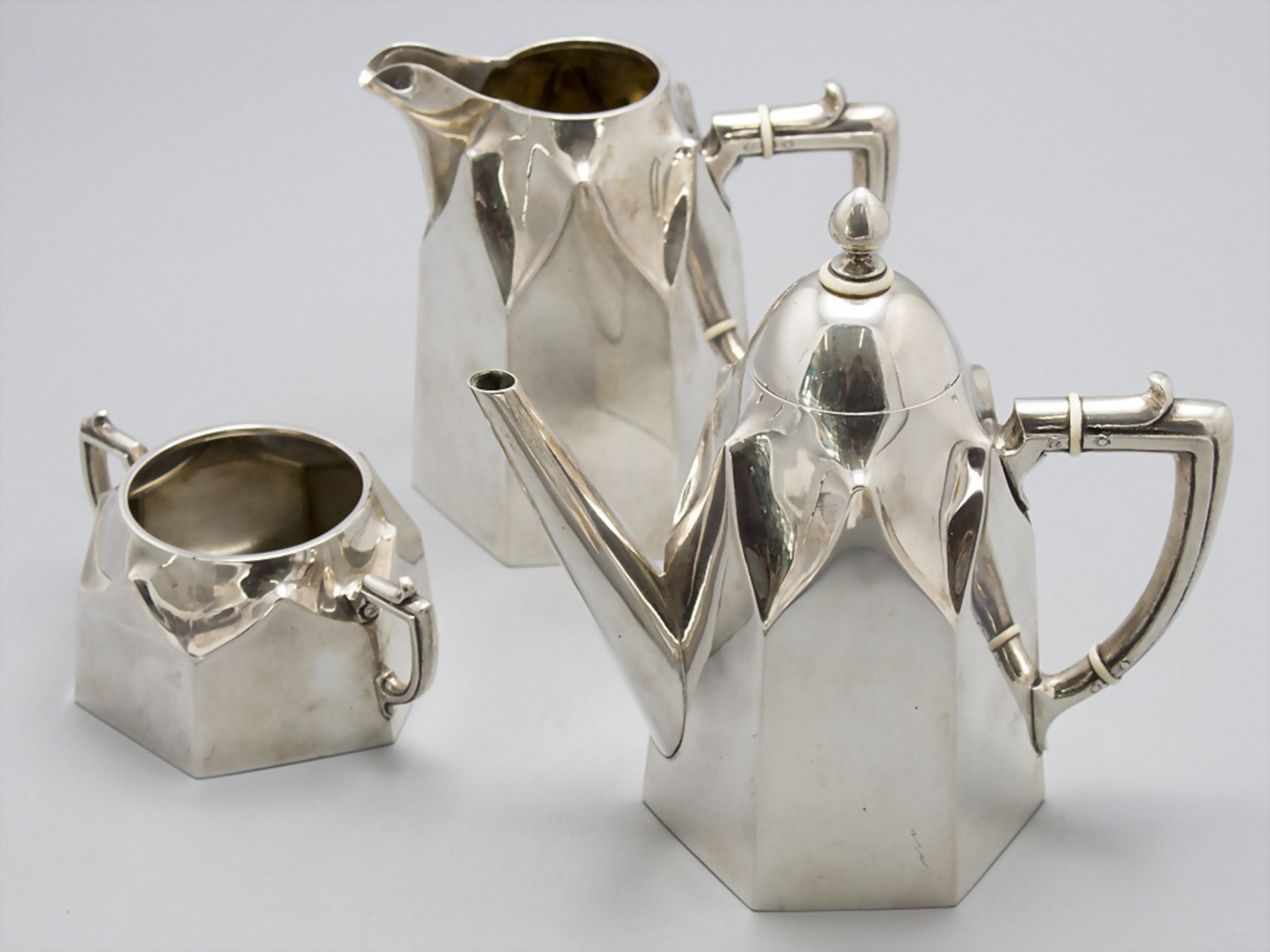 Jugendstil Mokkaservice / A mocha set, Antal Bachruch, Budapest um 1900