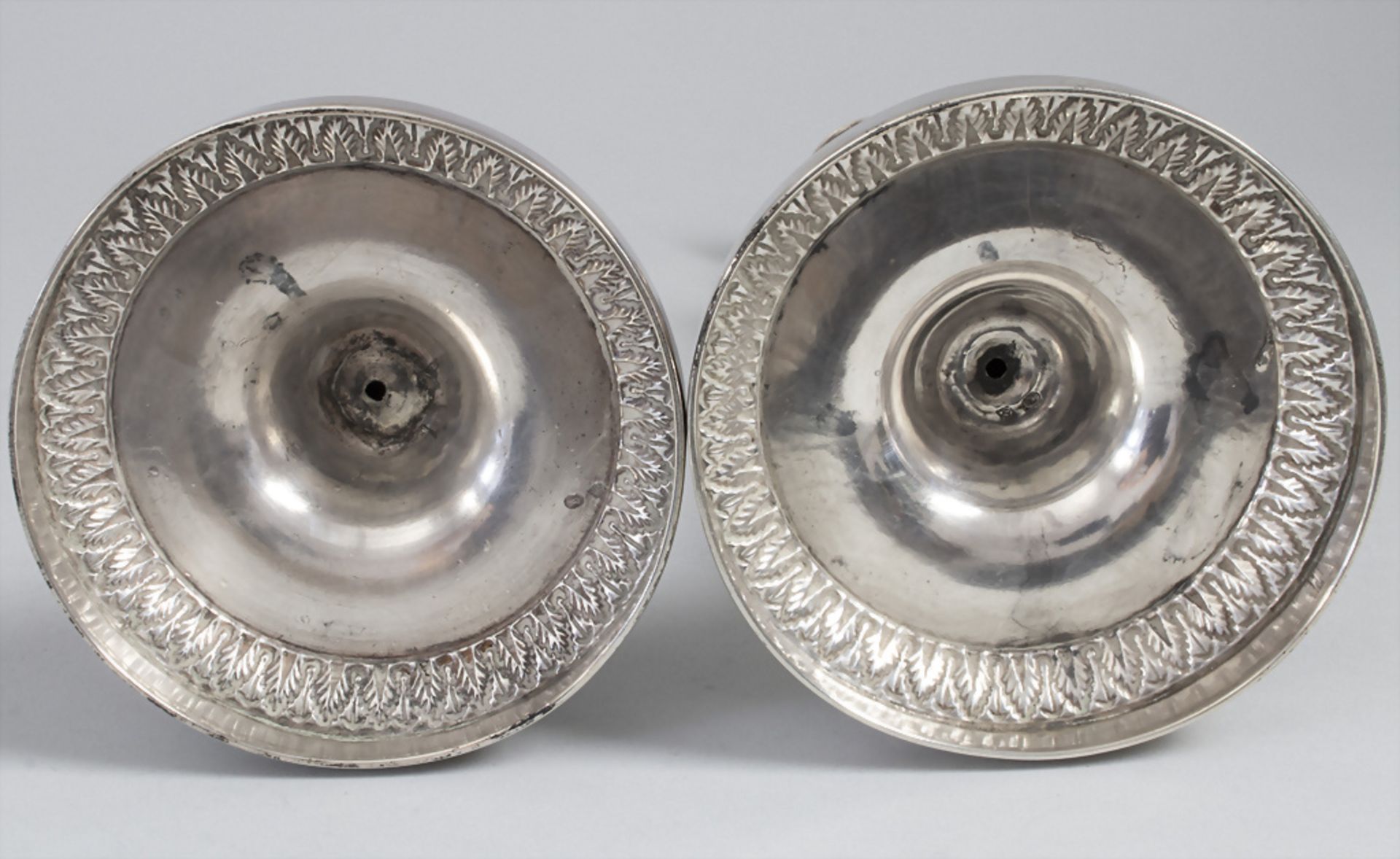 Paar Empire-Kerzenleuchter / A pair of Empire silver candlesticks, D. Garreau, Paris, 1809-1819 - Bild 7 aus 13