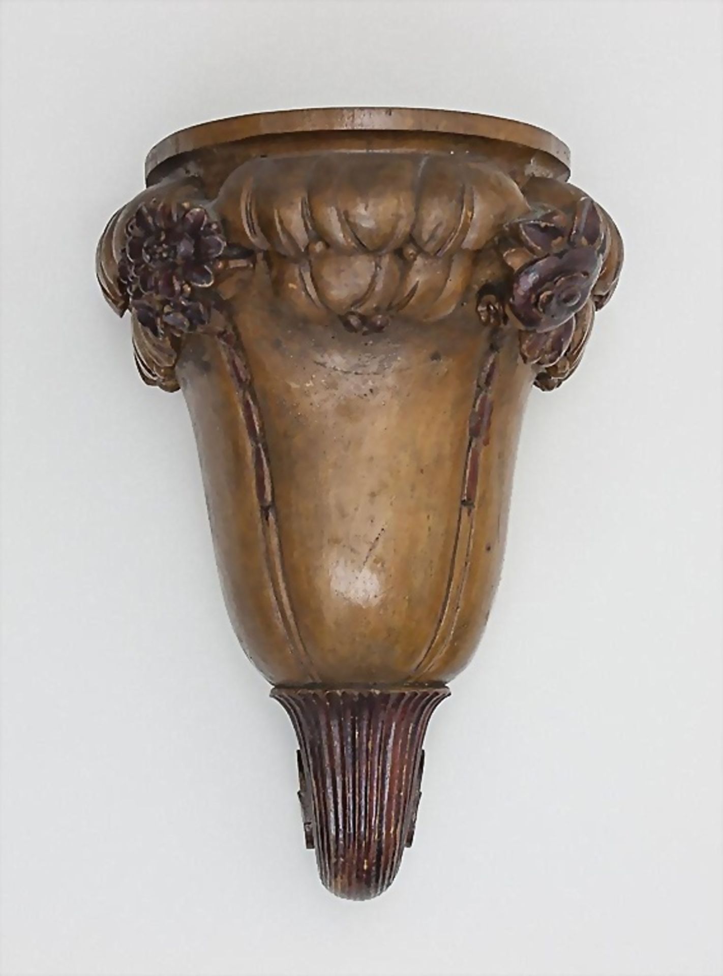 Art Déco-Wandapplike als Lampe/Art Déco Wooden Wall Lamp, Frankreich, um 1920
