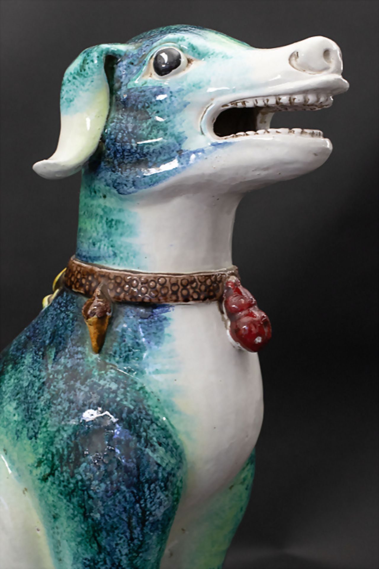 Keramik Skulptur eines lebensgroßen, englischen Jagdhundes / A lifesize figure of an English ... - Bild 7 aus 7