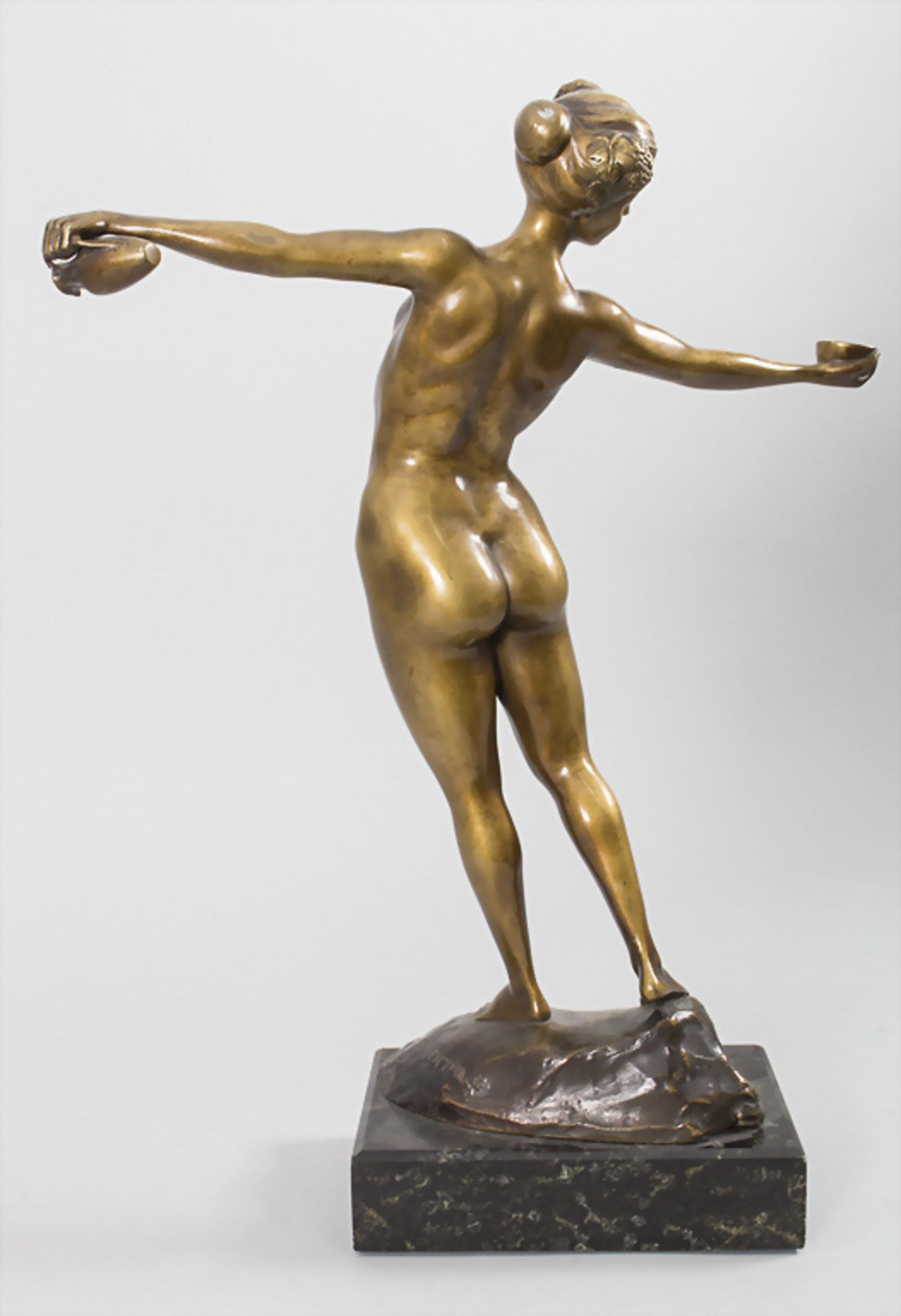 Artur Imanuel Löwental (Wien 1879-1964 Berlin), Jugendstil Bronze 'Weiblicher Akt' / An Art ... - Image 6 of 10