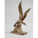 Art Déco Bronzeplastik 'Möwe' / An Art Deco bronze sculpture 'Gull', um 1920