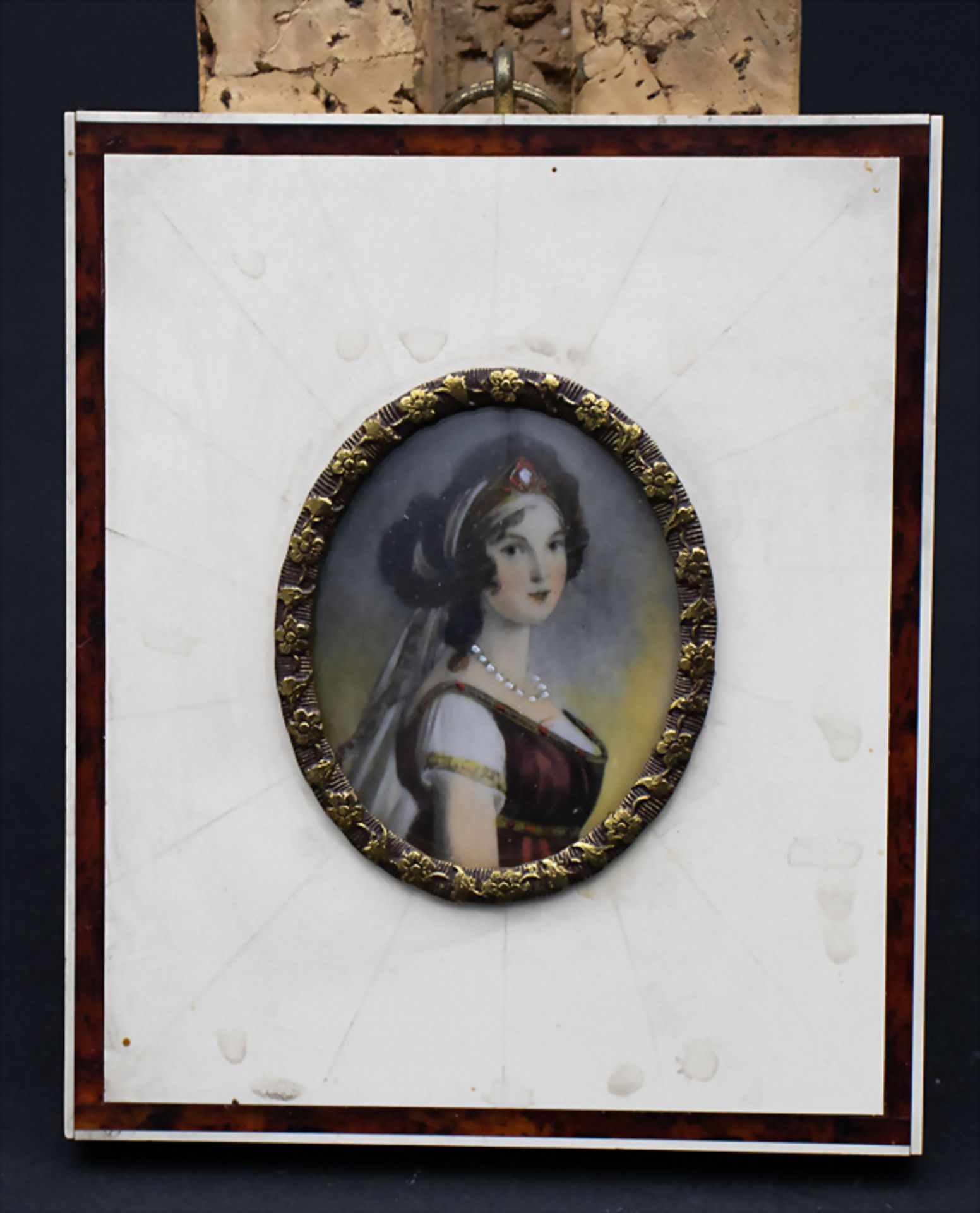 Empire Miniatur Porträt von Luise von Preußen, geb. Mecklenburg-Strelitz (1776-1810) / An ... - Bild 4 aus 5