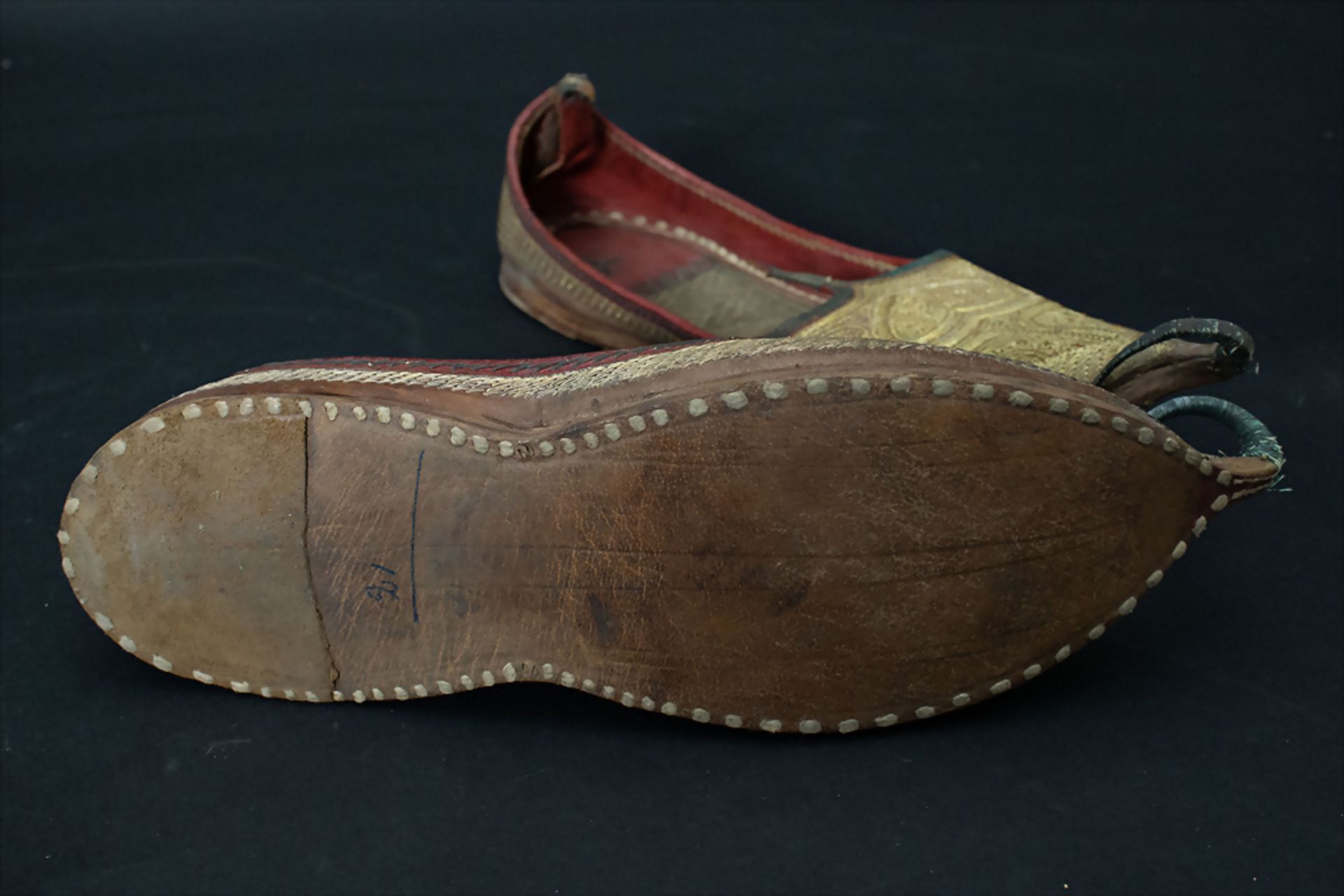 Paar Damenschuhe / A pair of ladies slippers, um 1900 - Image 3 of 4