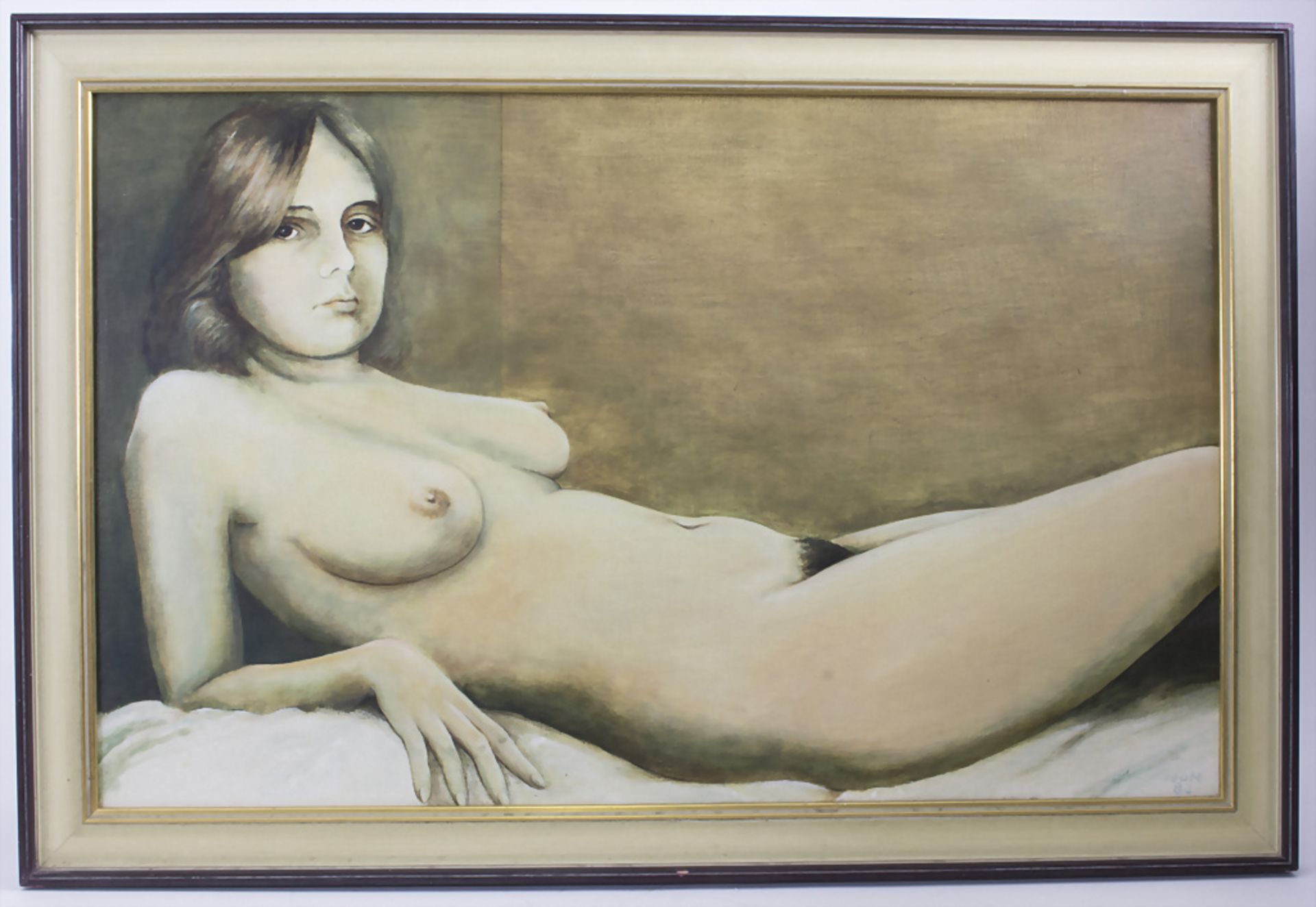 Monogrammist WOH, 'Liegender Frauenakt' / 'A recumbant female nude' 1983 - Image 2 of 5