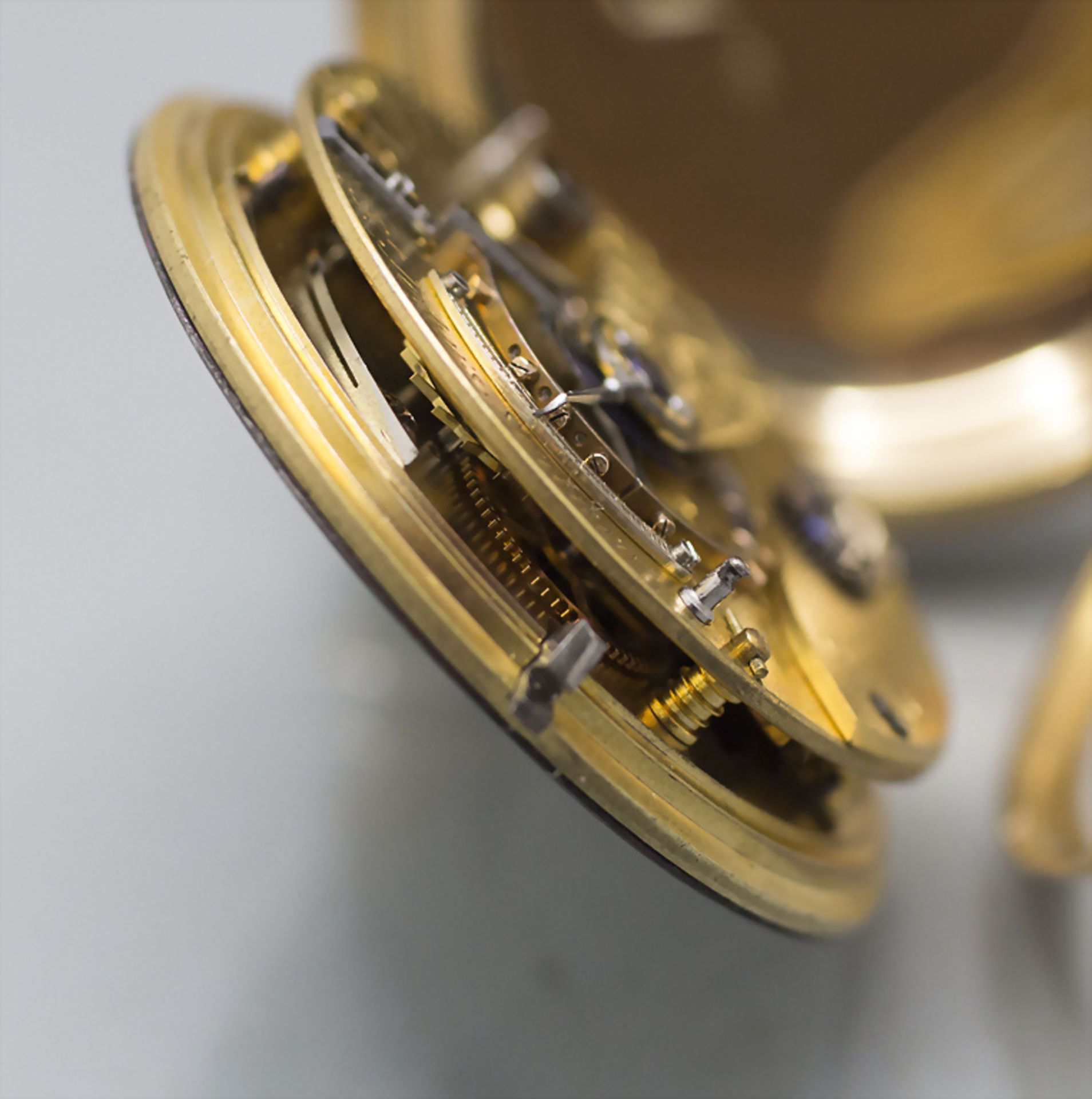Offene Taschenuhr / An 18 ct gold pocket watch, William Sandford, London, 19. Jh. - Bild 5 aus 14