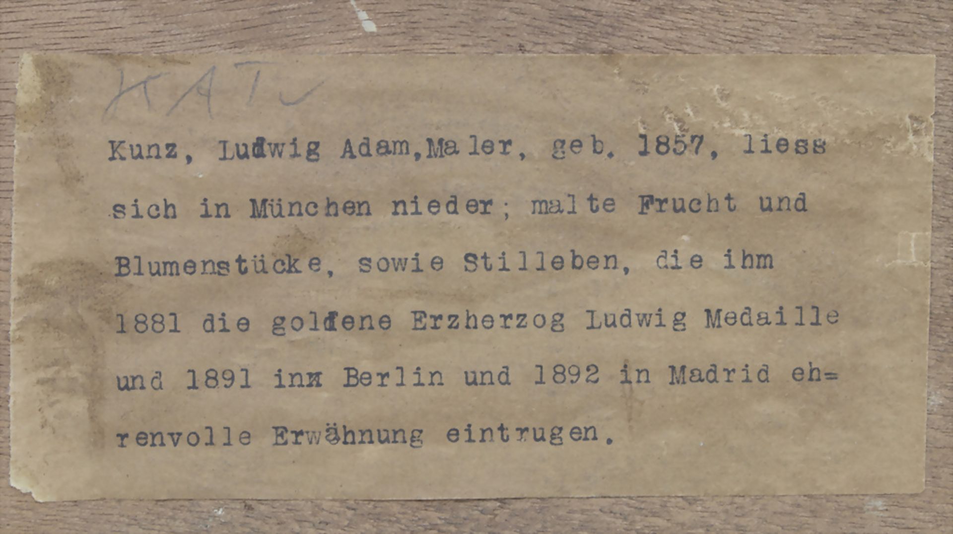Ludwig Adam Kunz (1857-1929) (Zuschreibung / Attributed), 'Fingerhut' / 'Foxglove' - Bild 4 aus 4