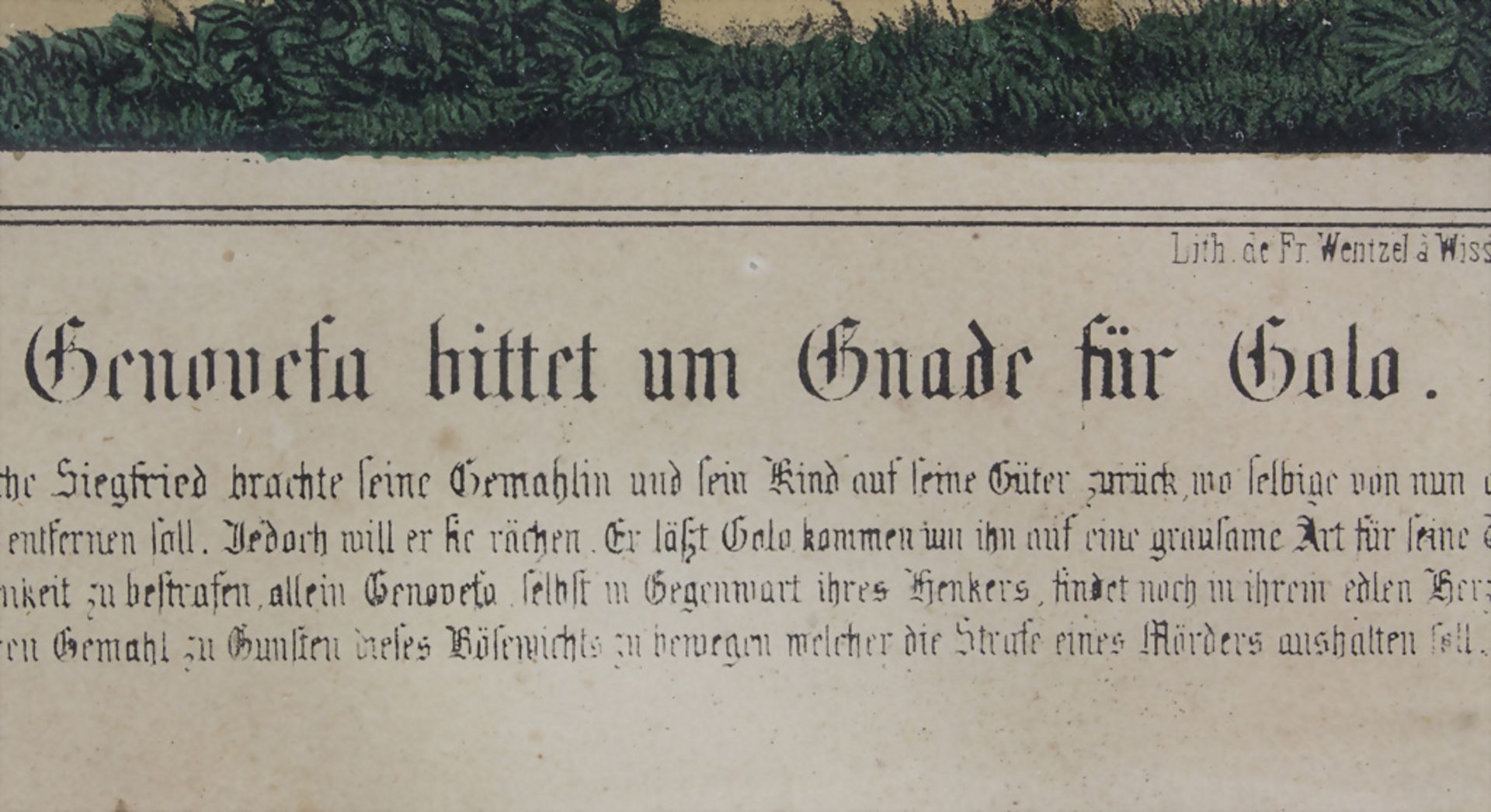 Jean Fréderic Wentzel (1807-1869), 'Genoveva bittet um Gnade für Golo', Wissembourg, 2. Hälfte ... - Image 4 of 6