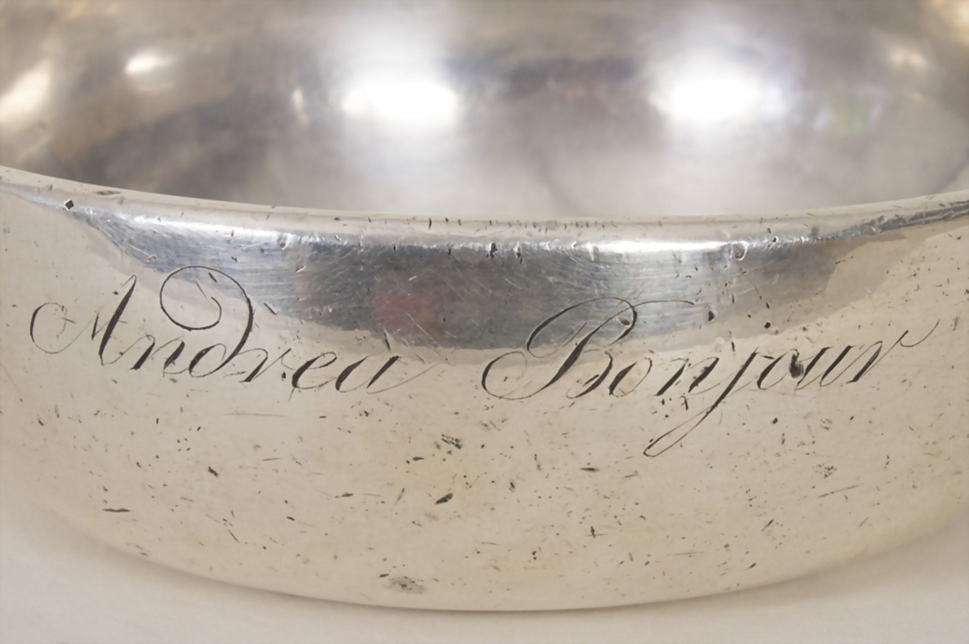 Weinprobierschale / A test vin / A silver wine tasting bowl, Pierre-Jean Meunier, Paris, um 1820 - Bild 2 aus 5