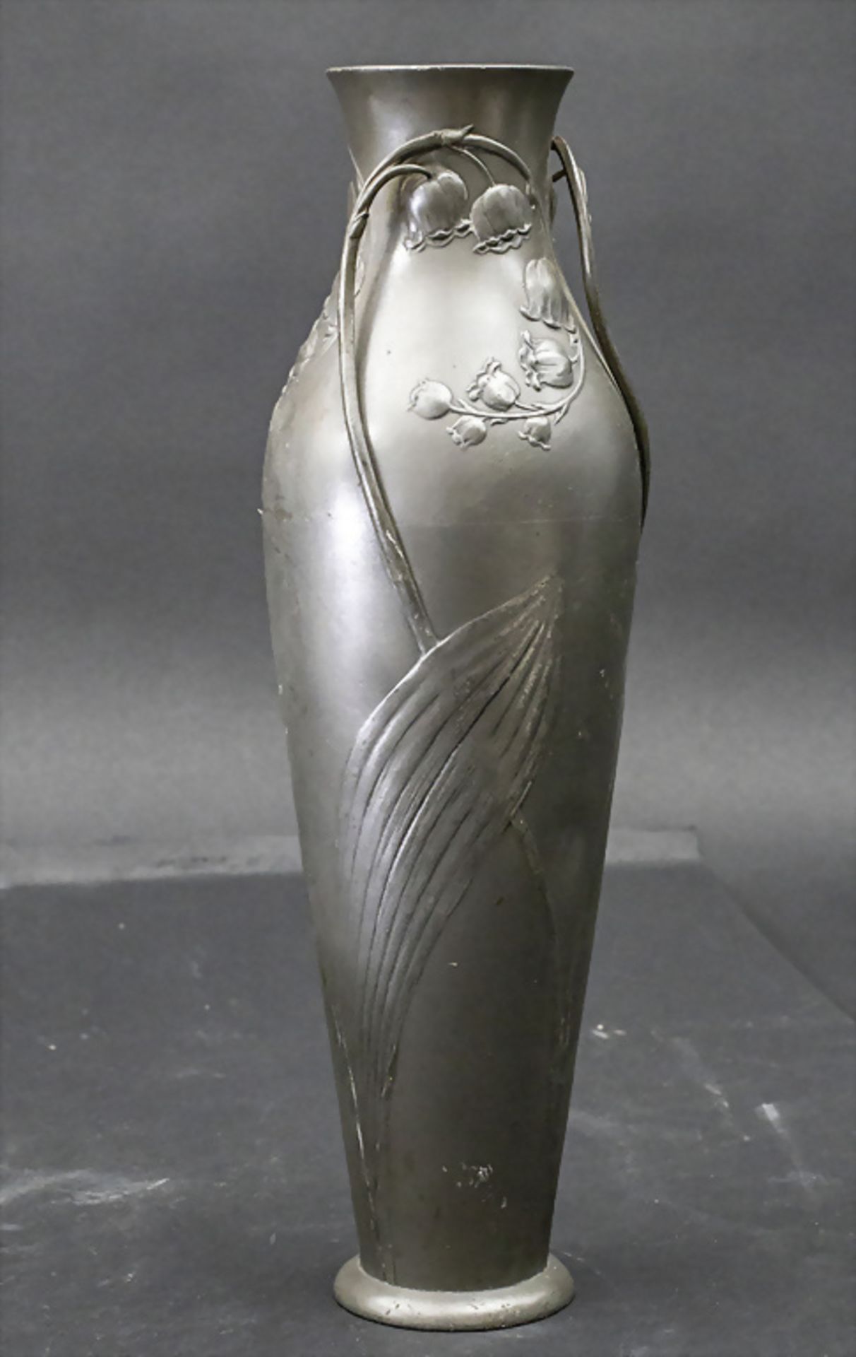 Jugendstil Vase / An Art Nouveau vase, Kayserzinn, Krefeld, um 1904 - Bild 2 aus 4