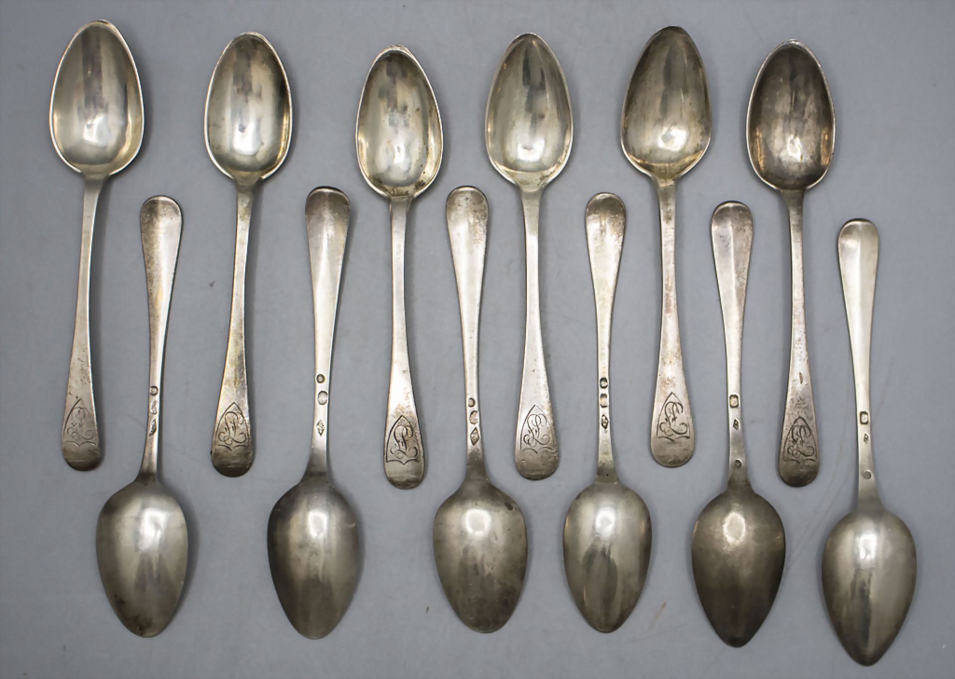 12 Empire Löffel / A set of 12 Empire silver spoons, Francois-Louis Galtignez, Paris, 1811-1819