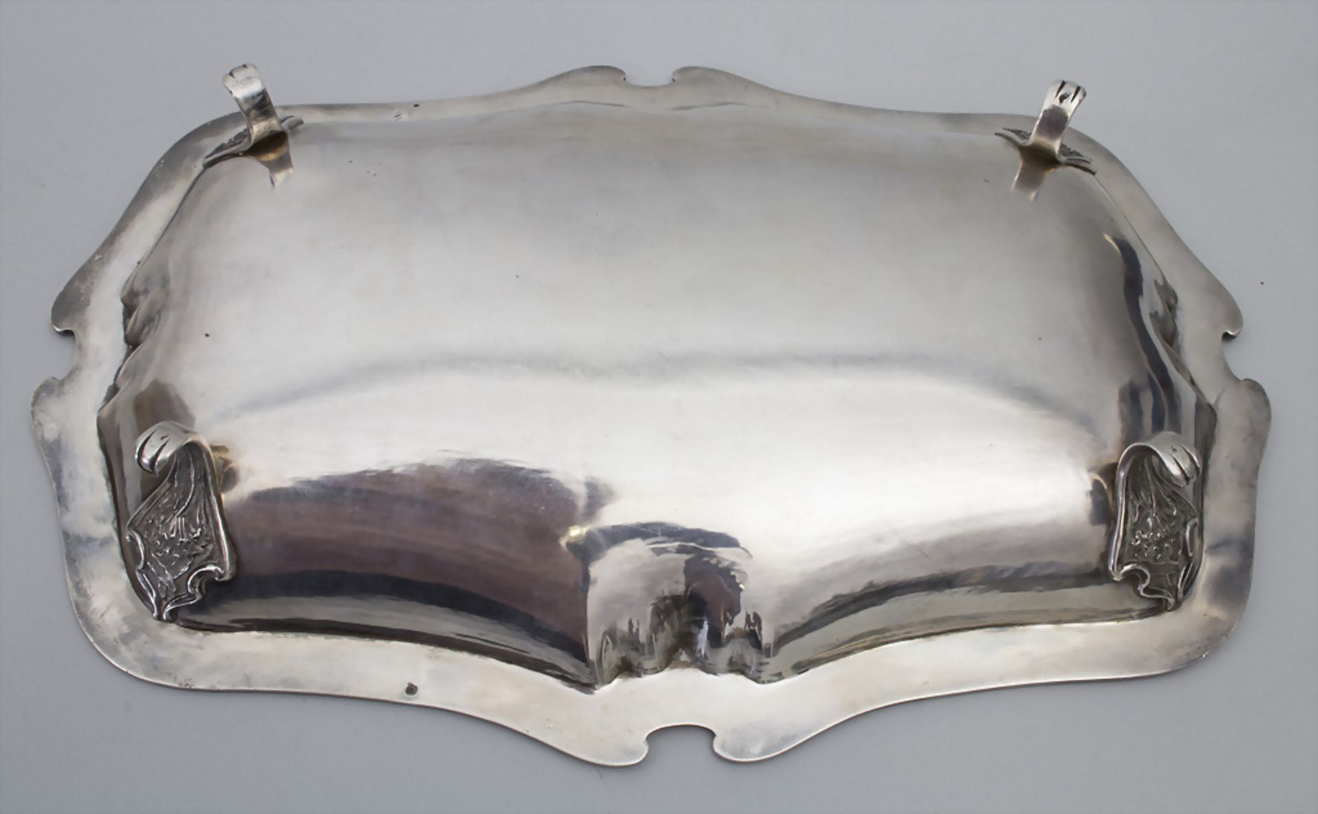 Jugendstil Anbietschale / An Art Nouveau silver tray, Armand Gross, Paris, nach 1893 - Image 5 of 9