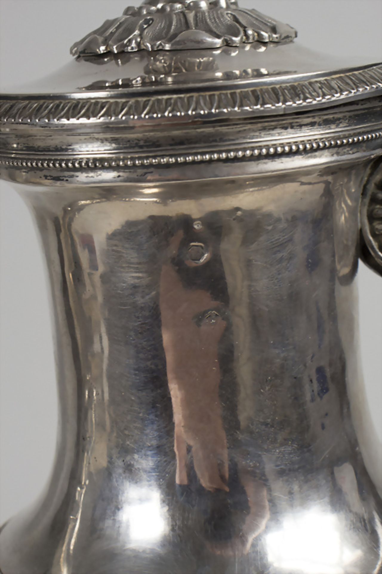 Große Kaffeekanne / A large silver coffee pot, J.A. Brun, Lyon, 1832-1838 - Image 6 of 9