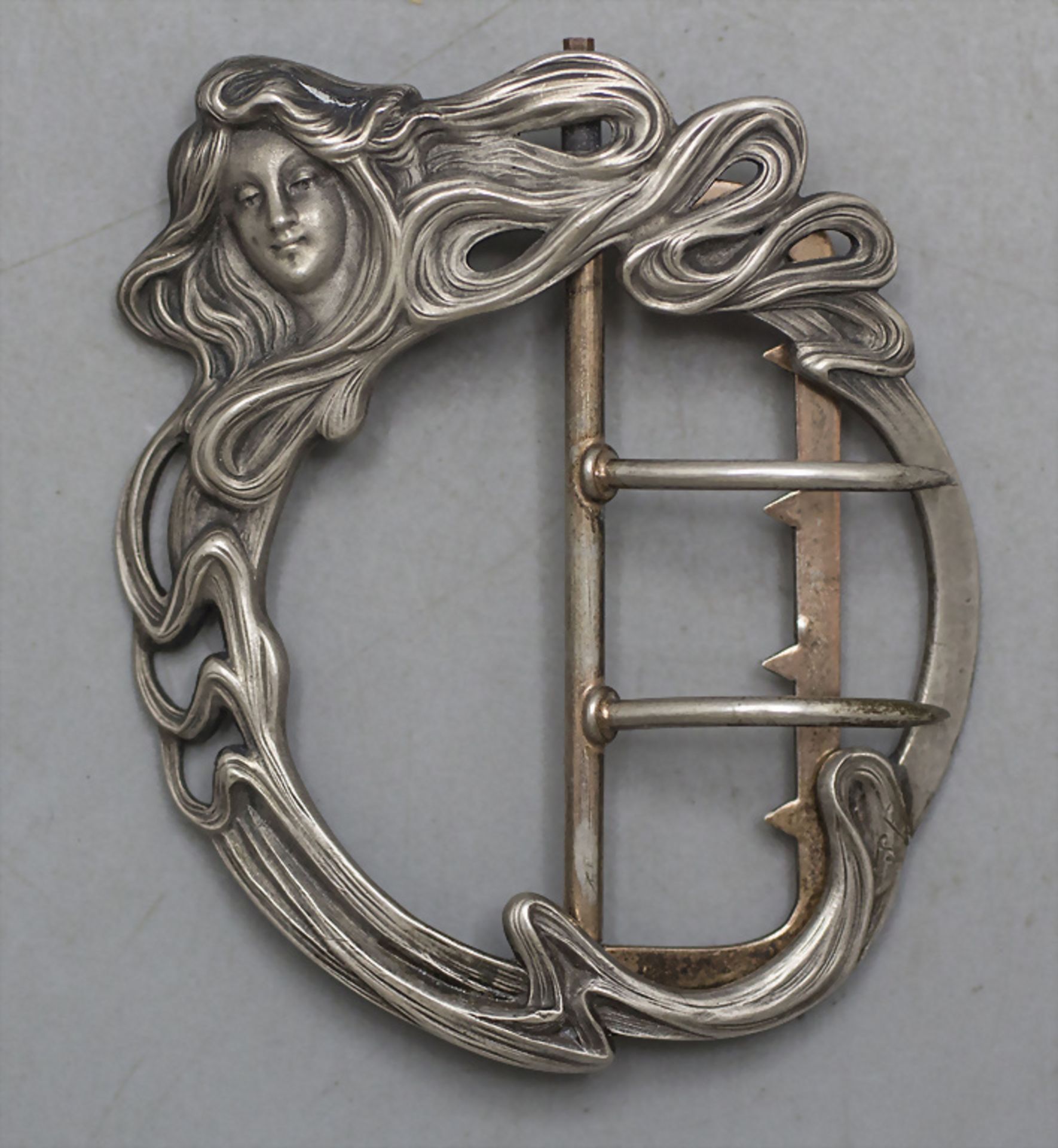 Jugendstil Gürtelschließe / An Art Nouveau belt buckle, Edmont Tetard, Paris, um 1900