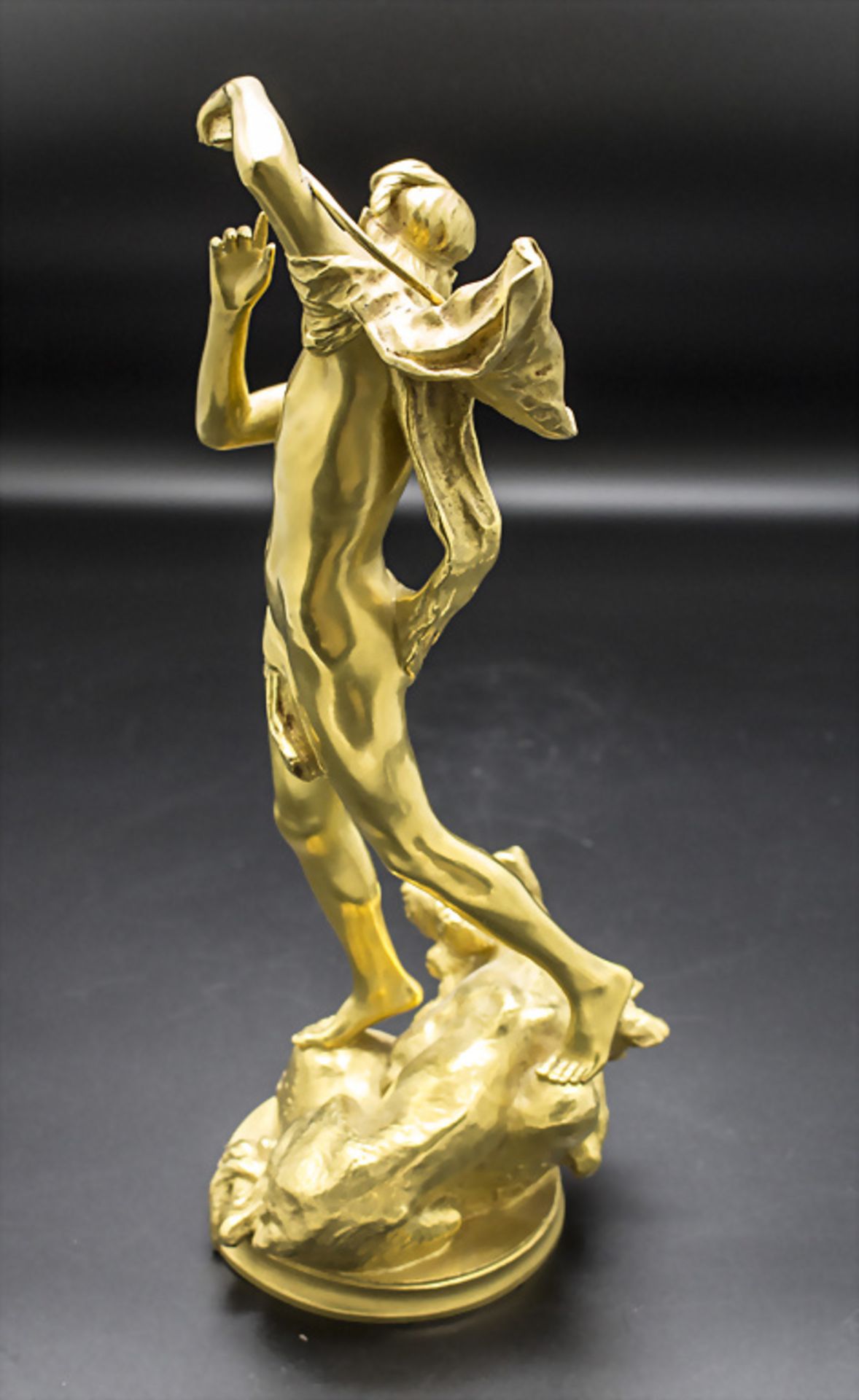Henri Peinte (Cambrai 1845-1912 Paris), mythologische Jugendstil Bronze 'Orpheus und Cerberus' ... - Bild 4 aus 12