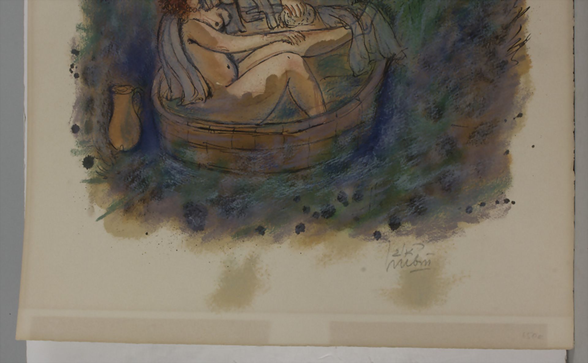 Reuven Rubin (1893-1974), 'Bathseba im Bade, beobachtet von David' / 'Bathseba in the bath, ... - Bild 5 aus 5