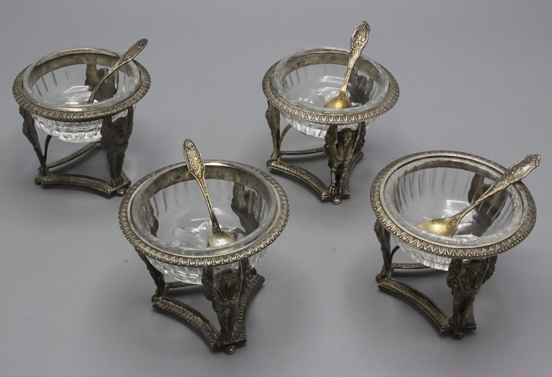 Vier Empire Salieren / Four salt cellars, Jean Amédée Blanchard bzw. F. Fanety, Paris, 1811-1819