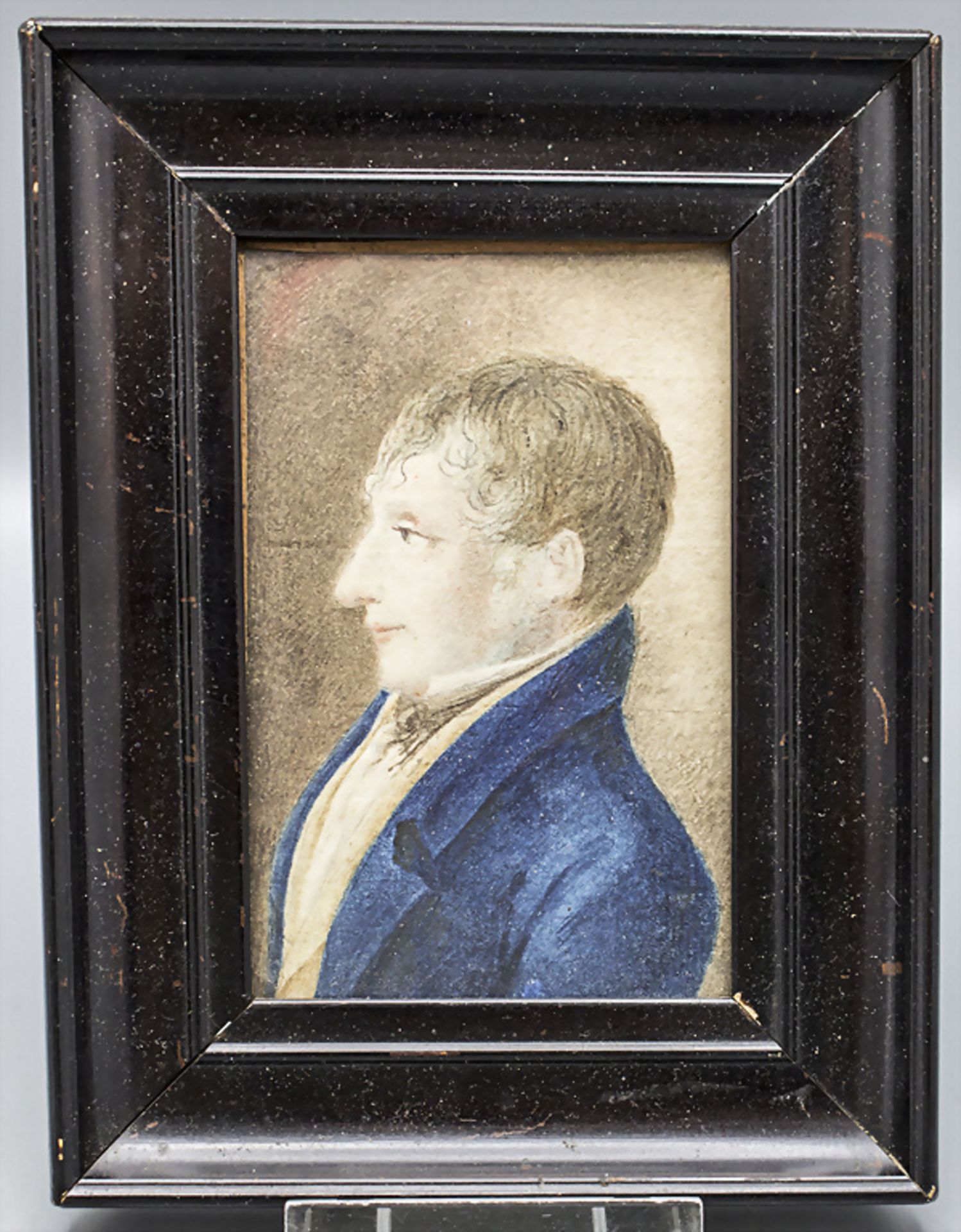 Miniatur Profilporträt eines italienischen Herrn / A miniature portrait of an Italian ...