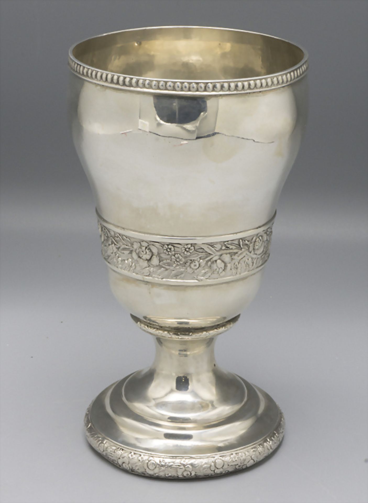 Großer Kelch / A silver goblet, um 1800 - Bild 2 aus 5