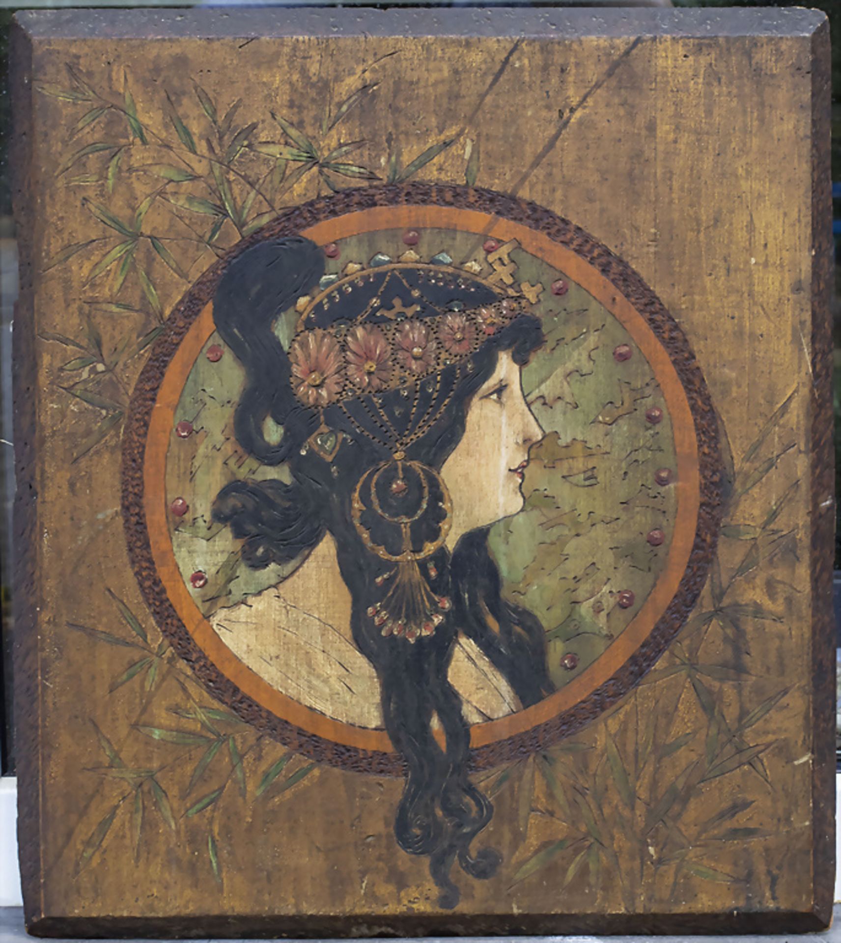 Alphonse MUCHA (1860-1939) nach, 'Byzantinischer Kopf, Brünette' / 'Byzantine head, brunette', ...