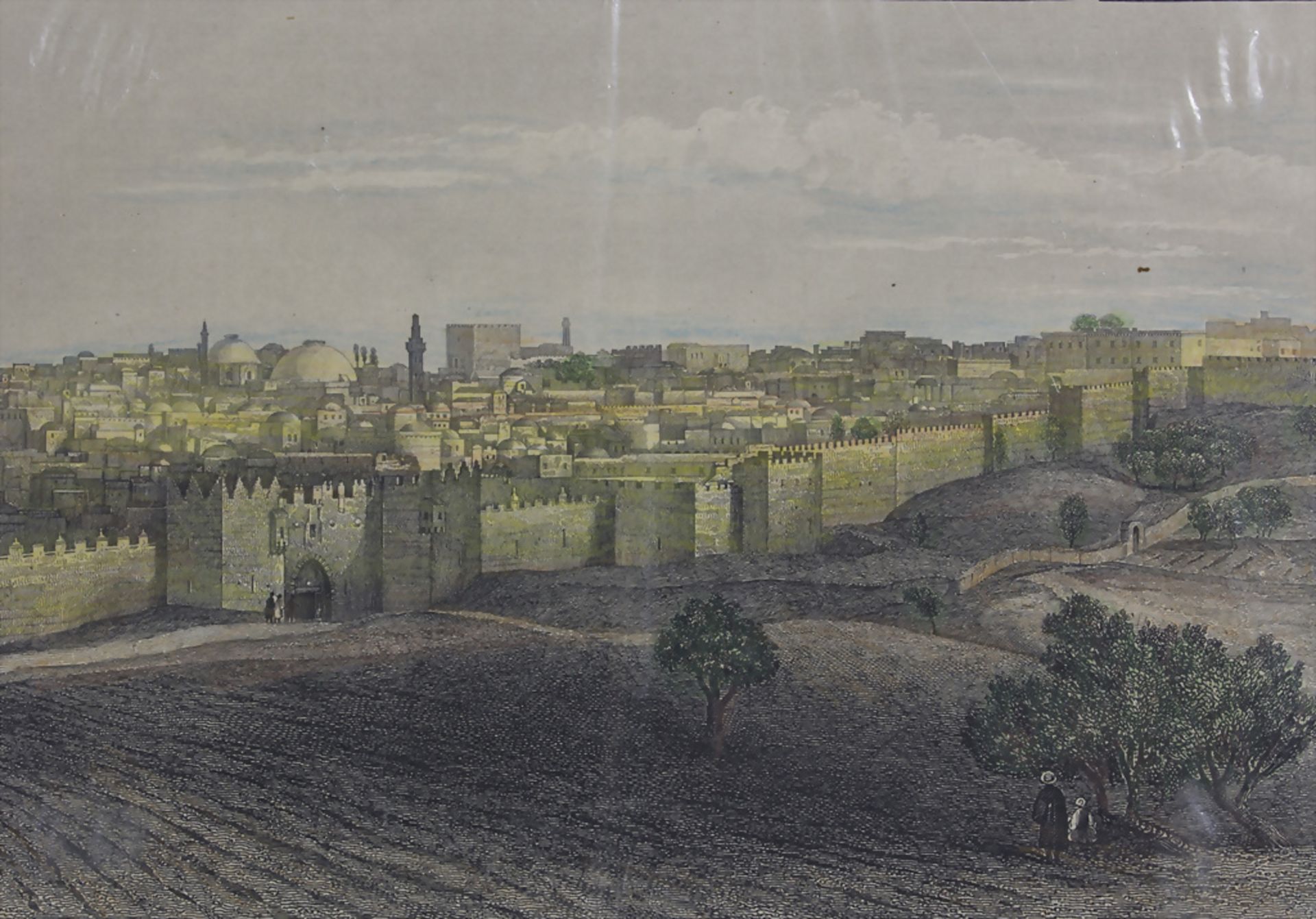 Israelischer Künstler, 'Zwei Ansichten von Jerusalem' / 'Two views of Jerusalem', um 1900 - Image 2 of 5