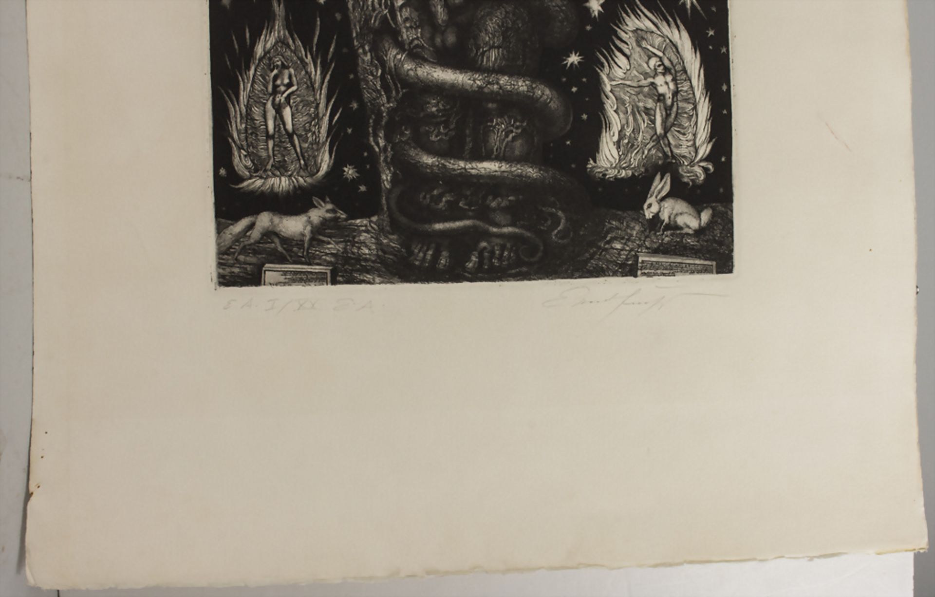 Phantastischer Realismus, Ernst Fuchs (1930-2015), 'Adams Traum' / 'Adam's dream', 1969 - Image 4 of 5