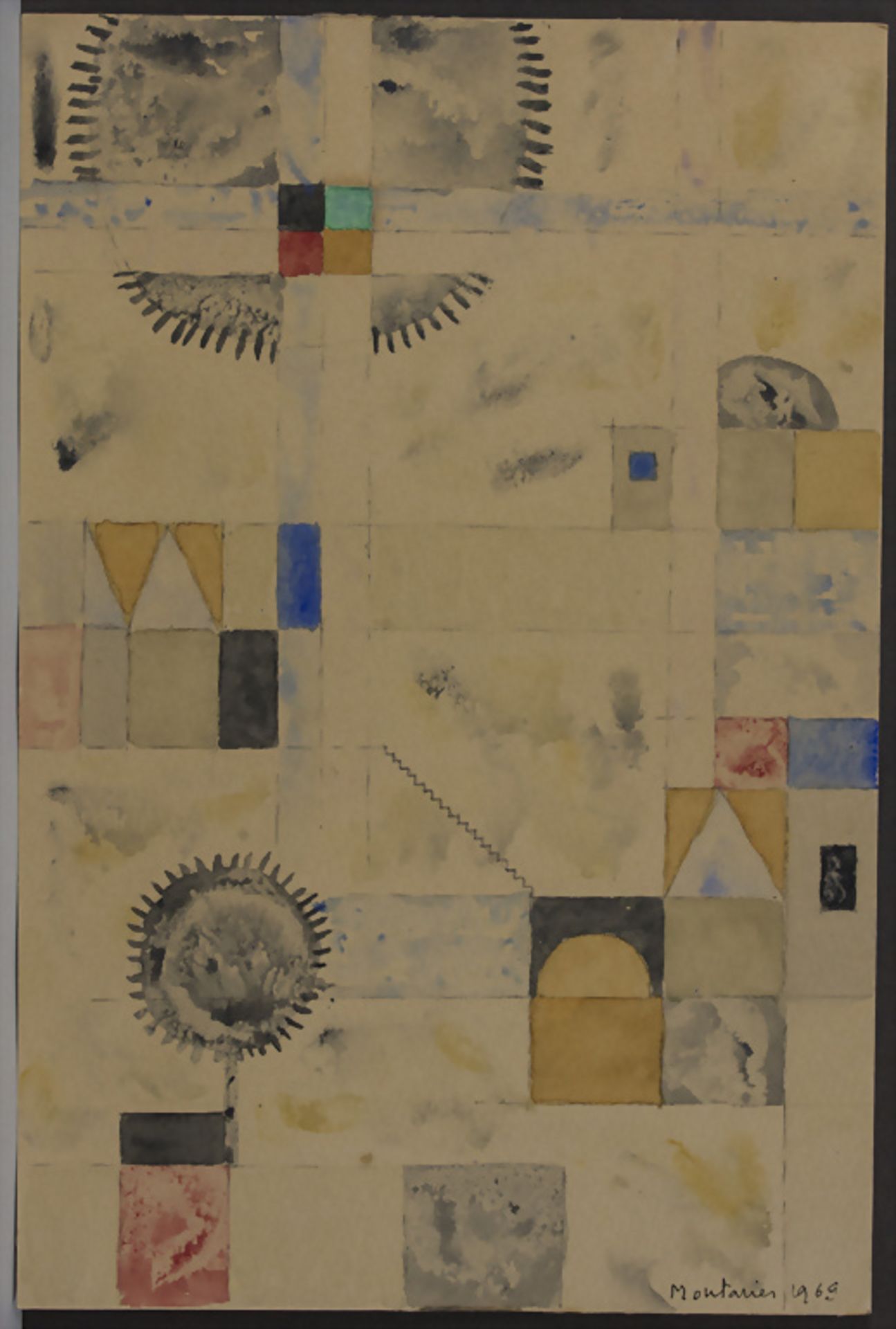 Hubert Montarier (1913-?), 'Abstrakte Komposition' / 'An abstract composition', 1969
