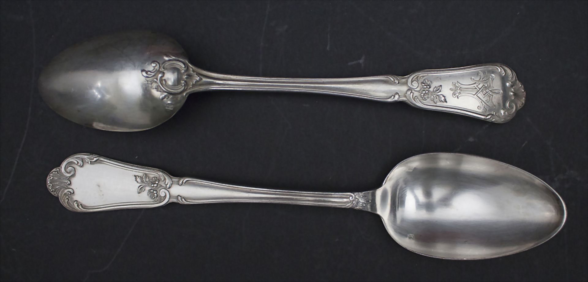 36 tlg. Besteck / A 36-piece set of silver cutlery, Hènin & Cie, Paris, um 1870 - Bild 4 aus 8